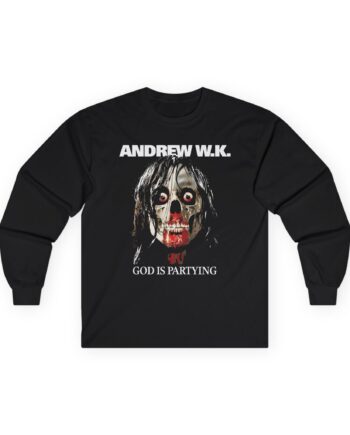 Andrew Wk God is Partying Zombie Unisex Ultra Cotton Long Sleeve Tee