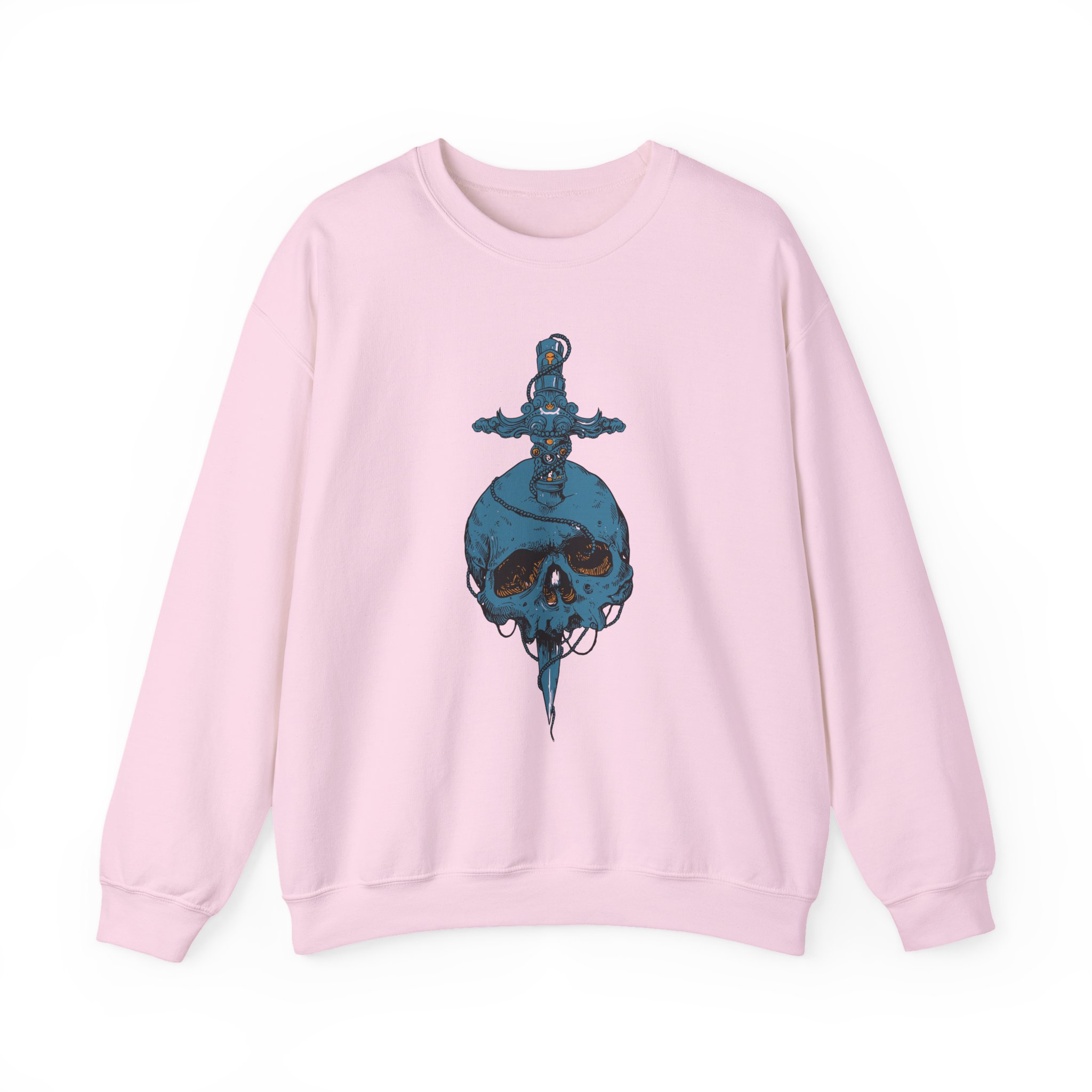 High on Fire Skull Knife Unisex Heavy Blendâ„¢ Crewneck Sweatshirt