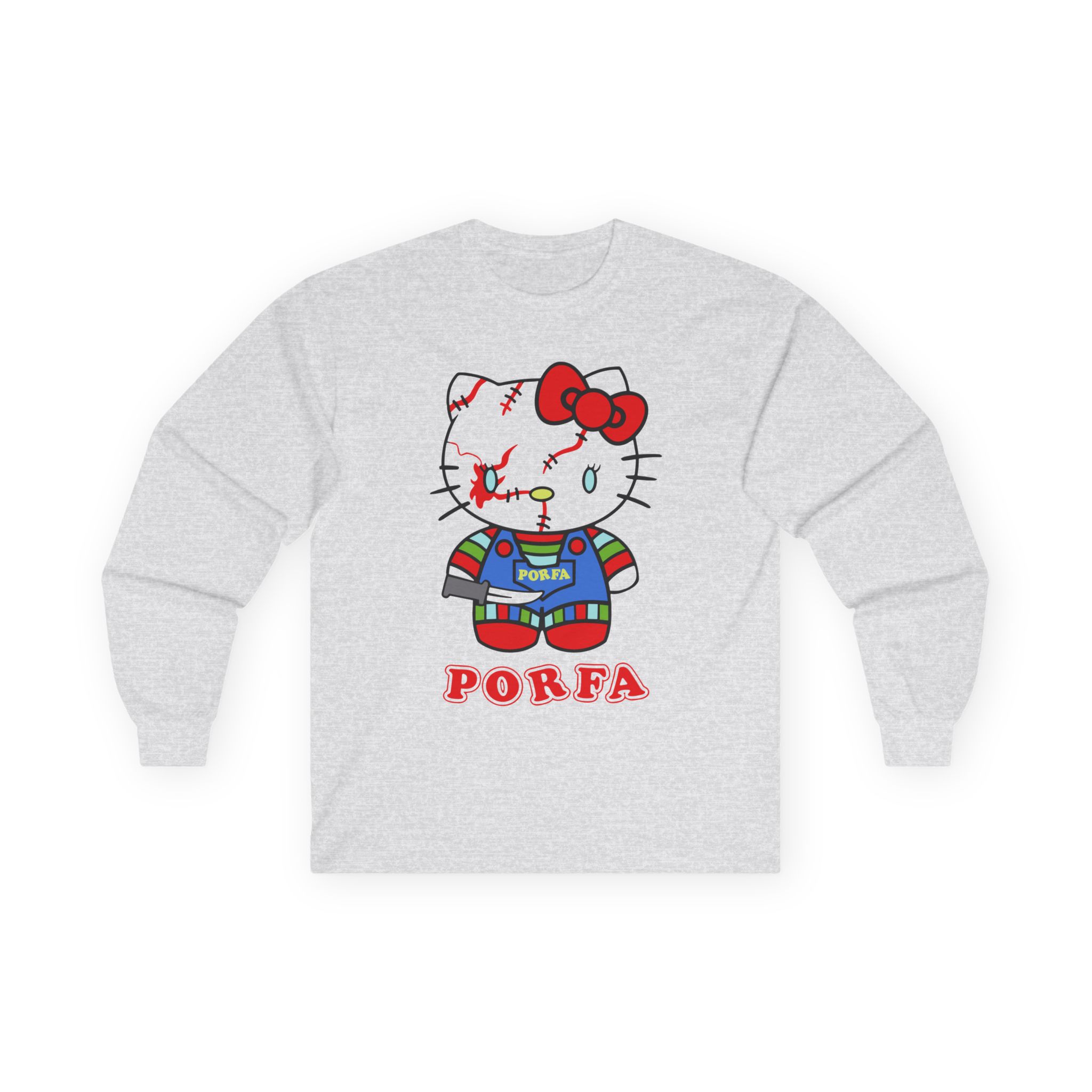 Porfa Hello Kitty Halloween Unisex Ultra Cotton Long Sleeve Tee