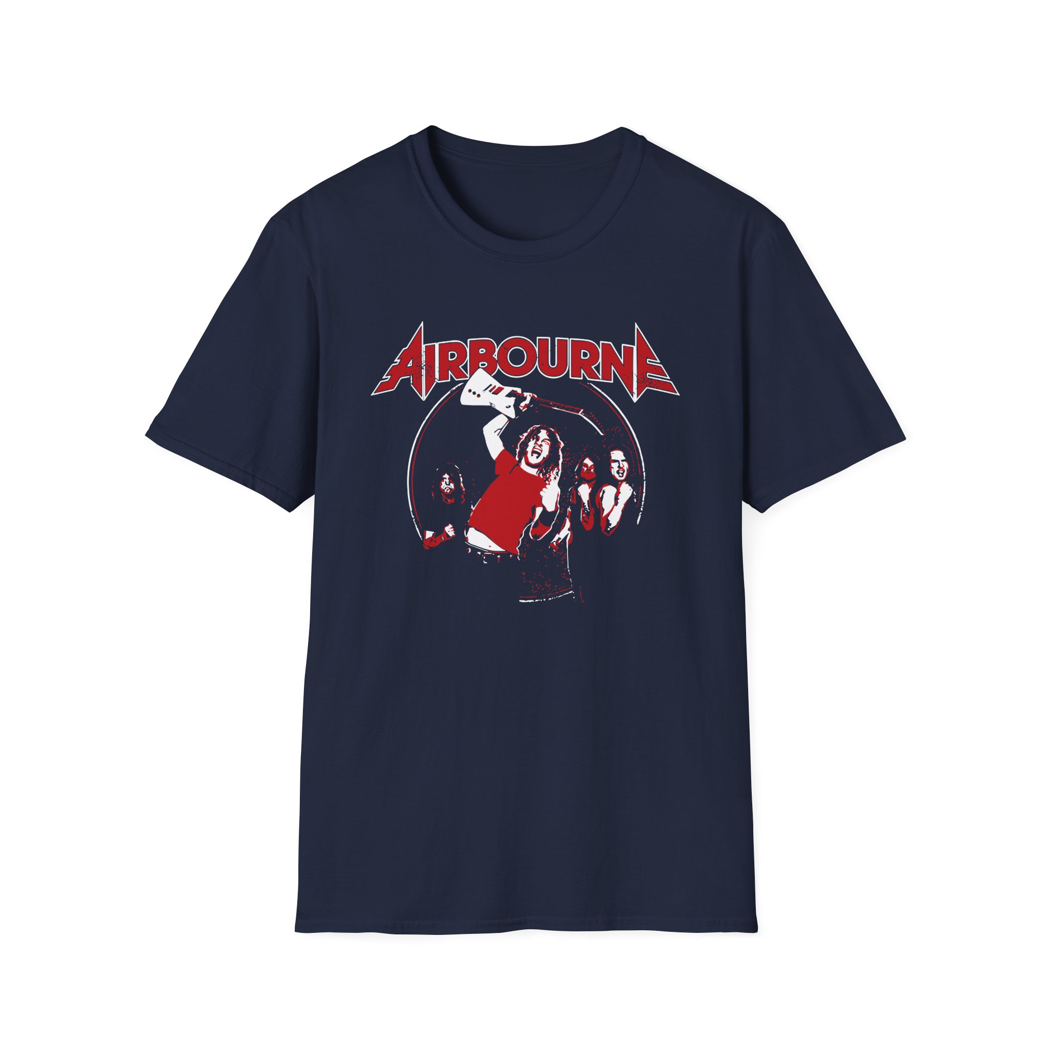 Airbourne Fist Pumping Unisex Softstyle T-Shirt