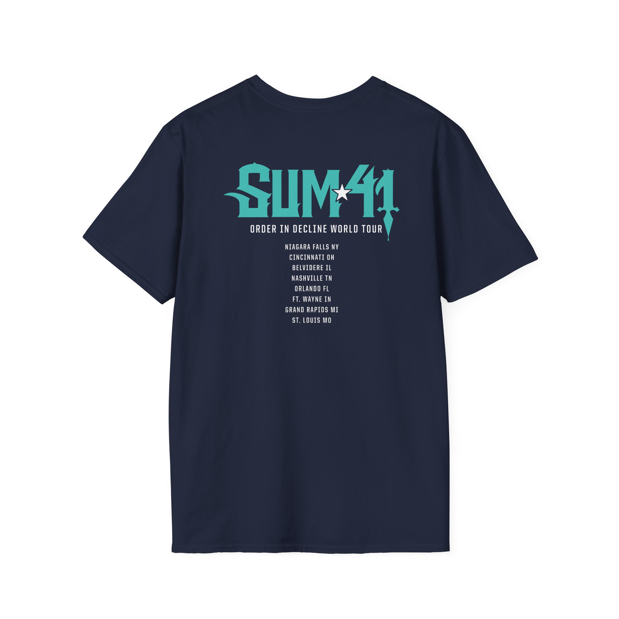 Sum 41 Order in Decline Tour Unisex Softstyle T-Shirt