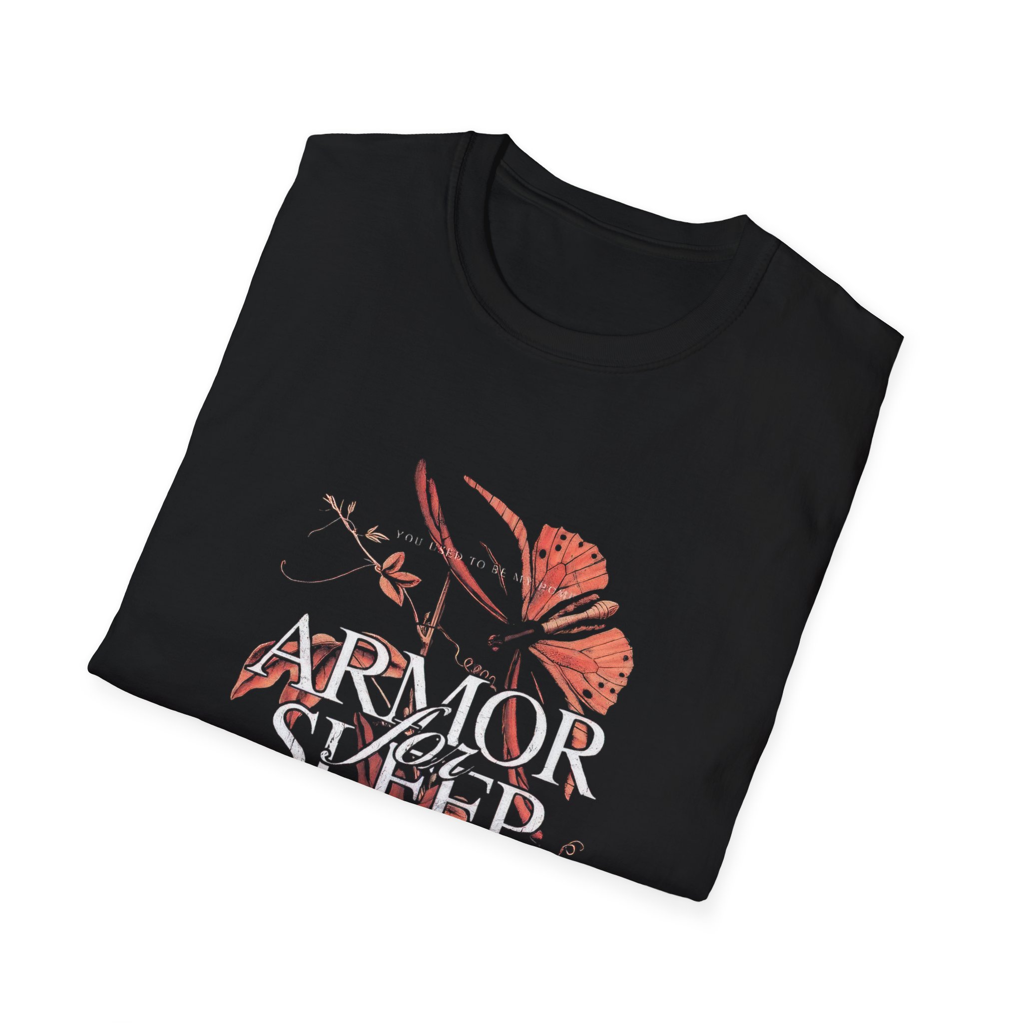 Armor for Sleep Orange Butterflies Unisex Softstyle T-shirt
