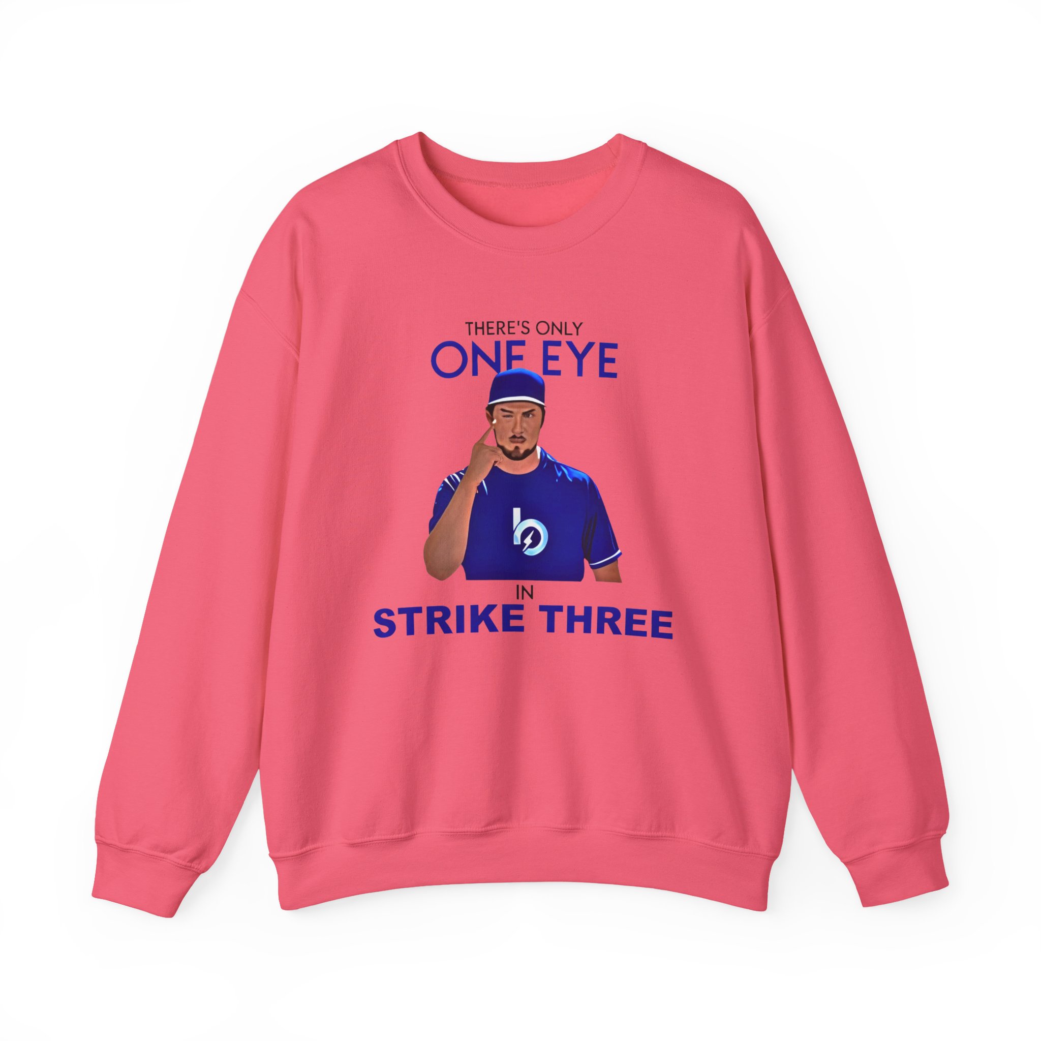 Trevor Bauer There’s Only One Eye in Strike Three Unisex Heavy Blend™ Crewneck Sweatshirt