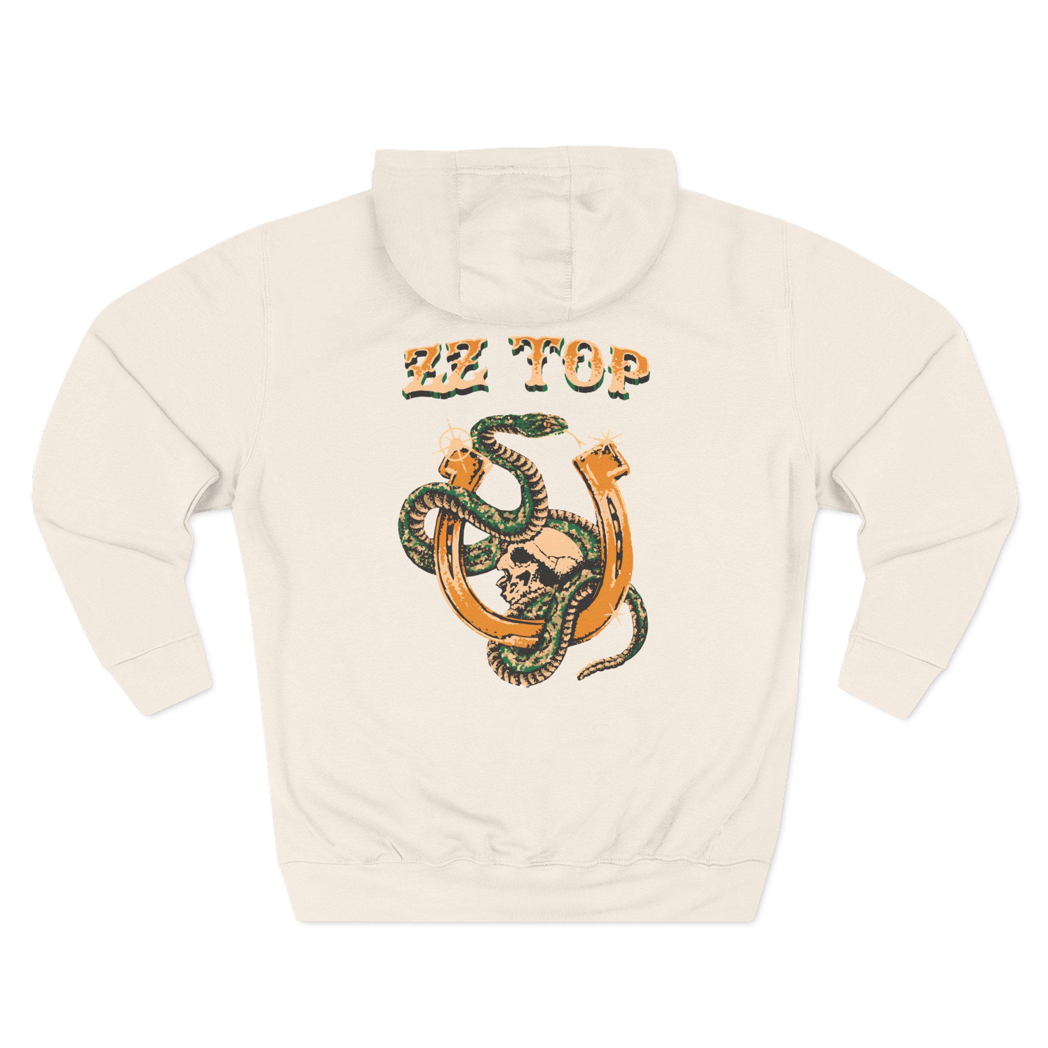 ZZ Top Snake Skull Three-Panel Fleece Hoodie