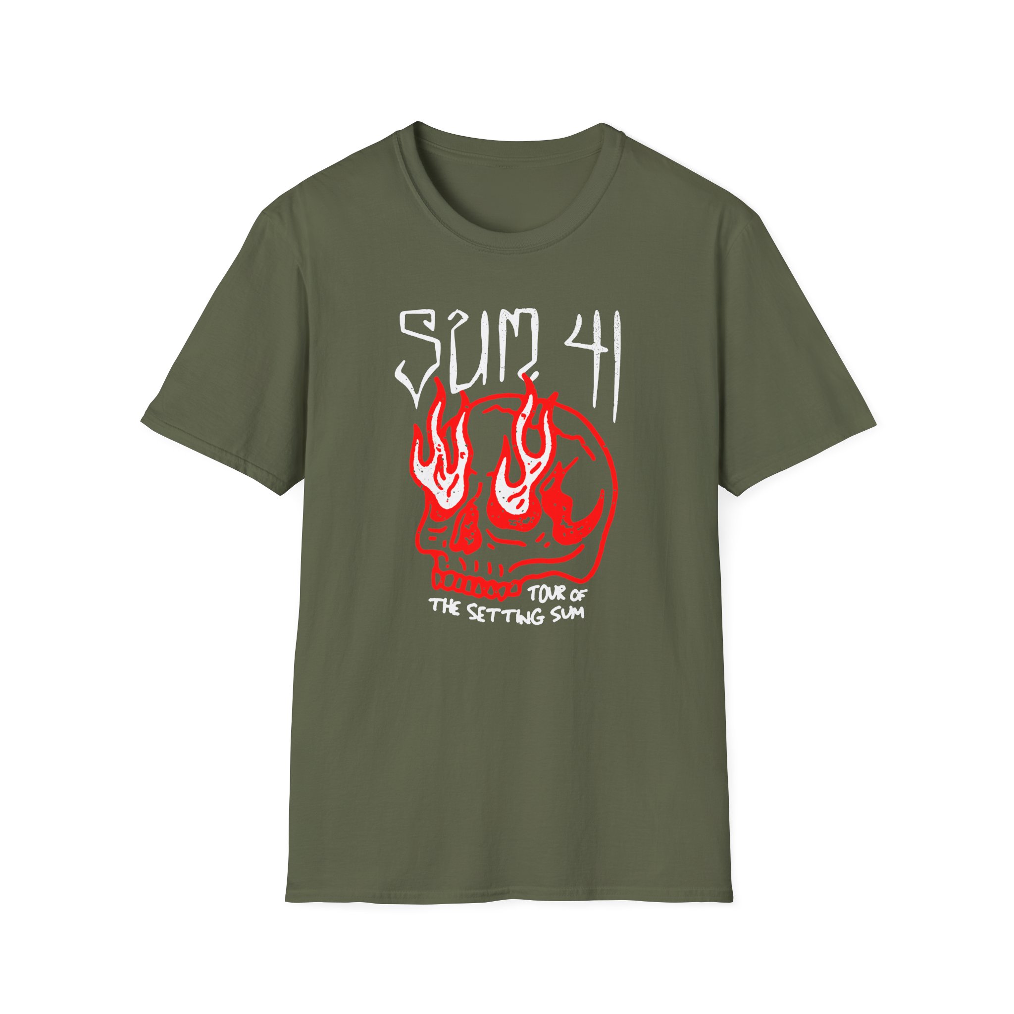 Sum 41 Skull Sketch Tour Unisex Softstyle T-Shirt