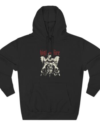 High on Fire Biker Three-Panel Fleece Hoodie