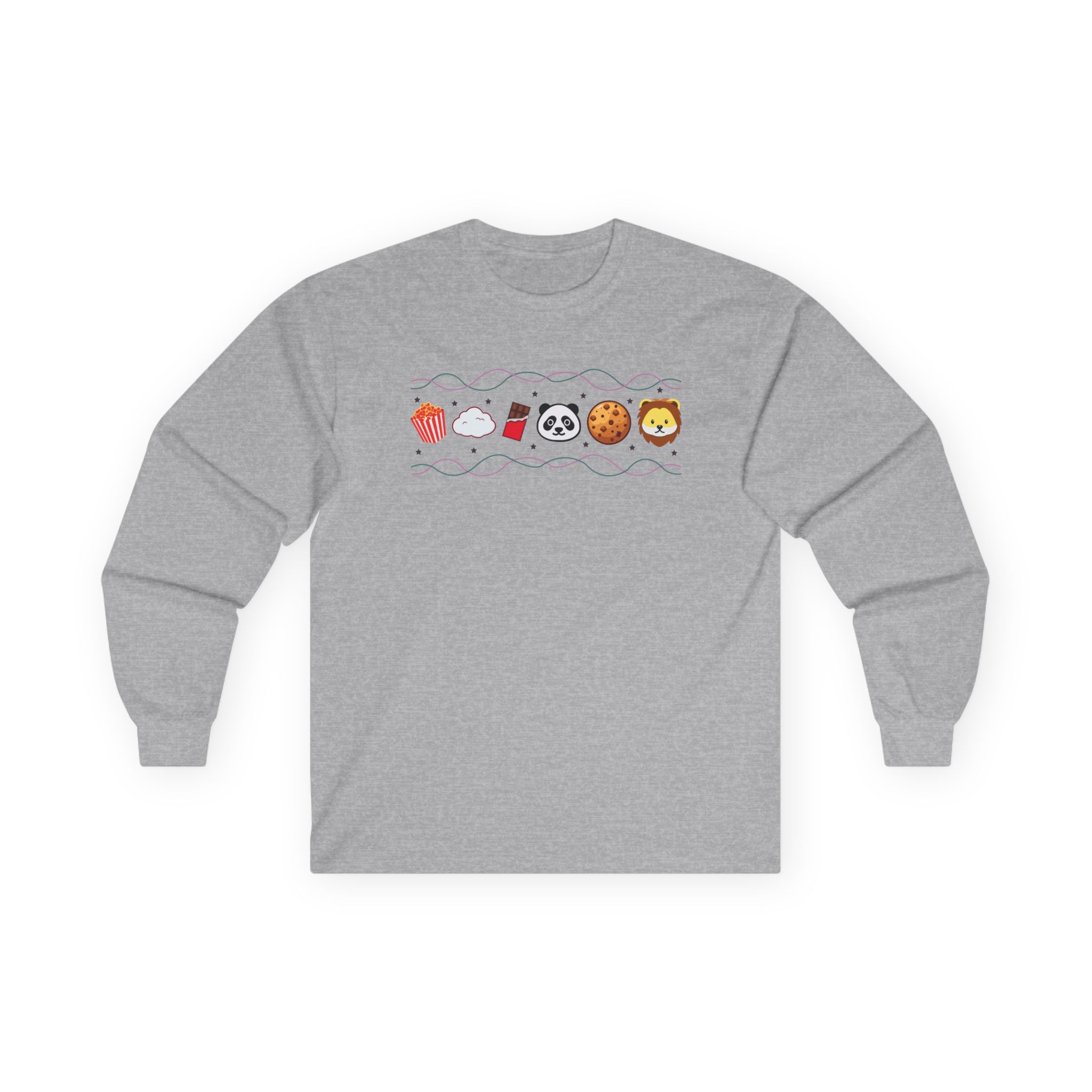 Harlow and Popcorn Emoji Unisex Ultra Cotton Long Sleeve Tee