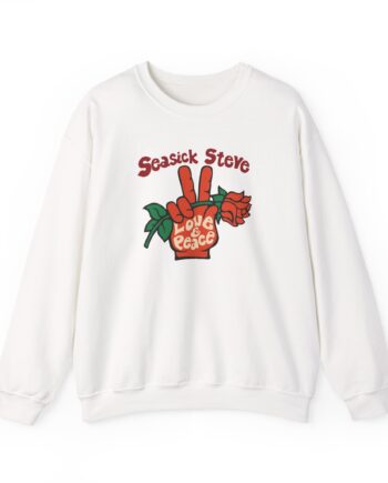 Seasick Steve Love & Peace Unisex Heavy Blend™ Crewneck Sweatshirt