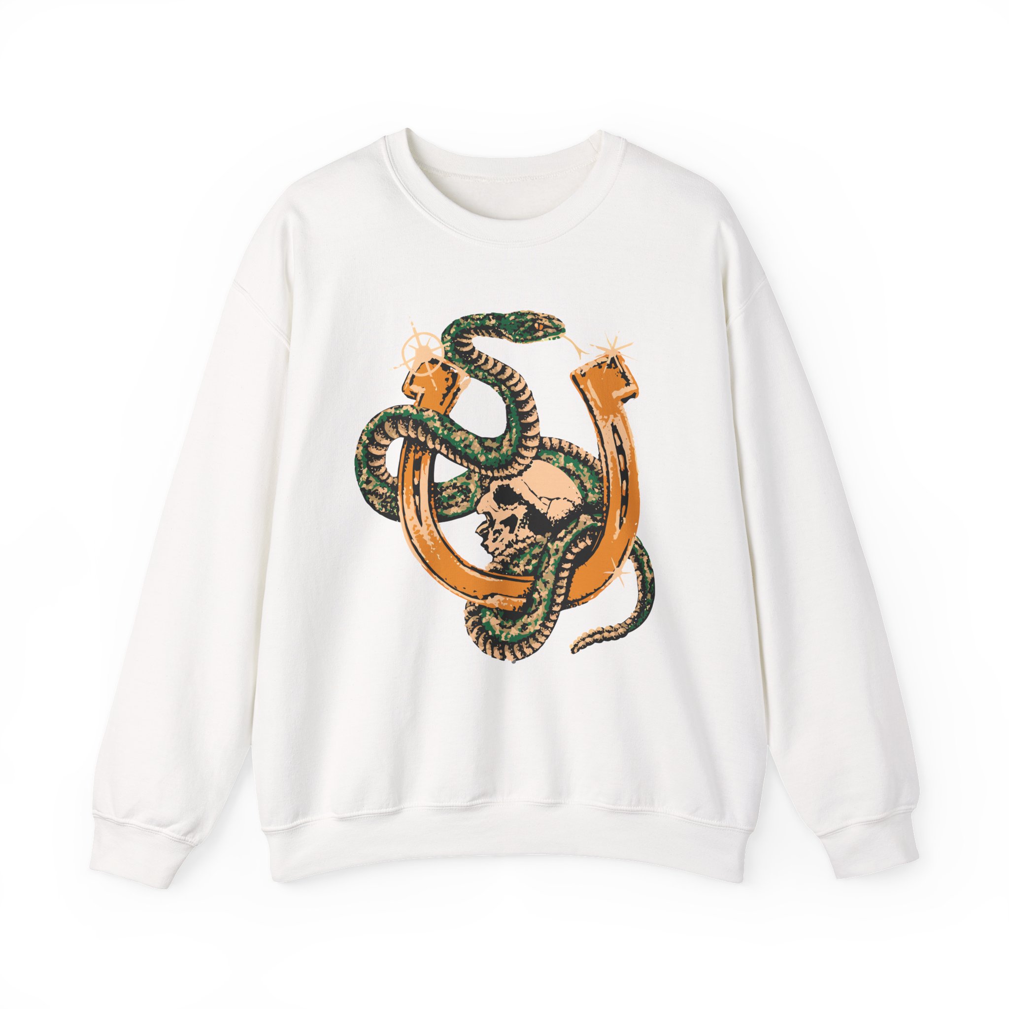 Zz Top Snake Skull Unisex Heavy Blendâ„¢ Crewneck Sweatshirt
