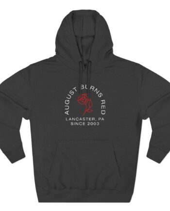 August Burns Red Rose Three-Panel Fleece Hoodie