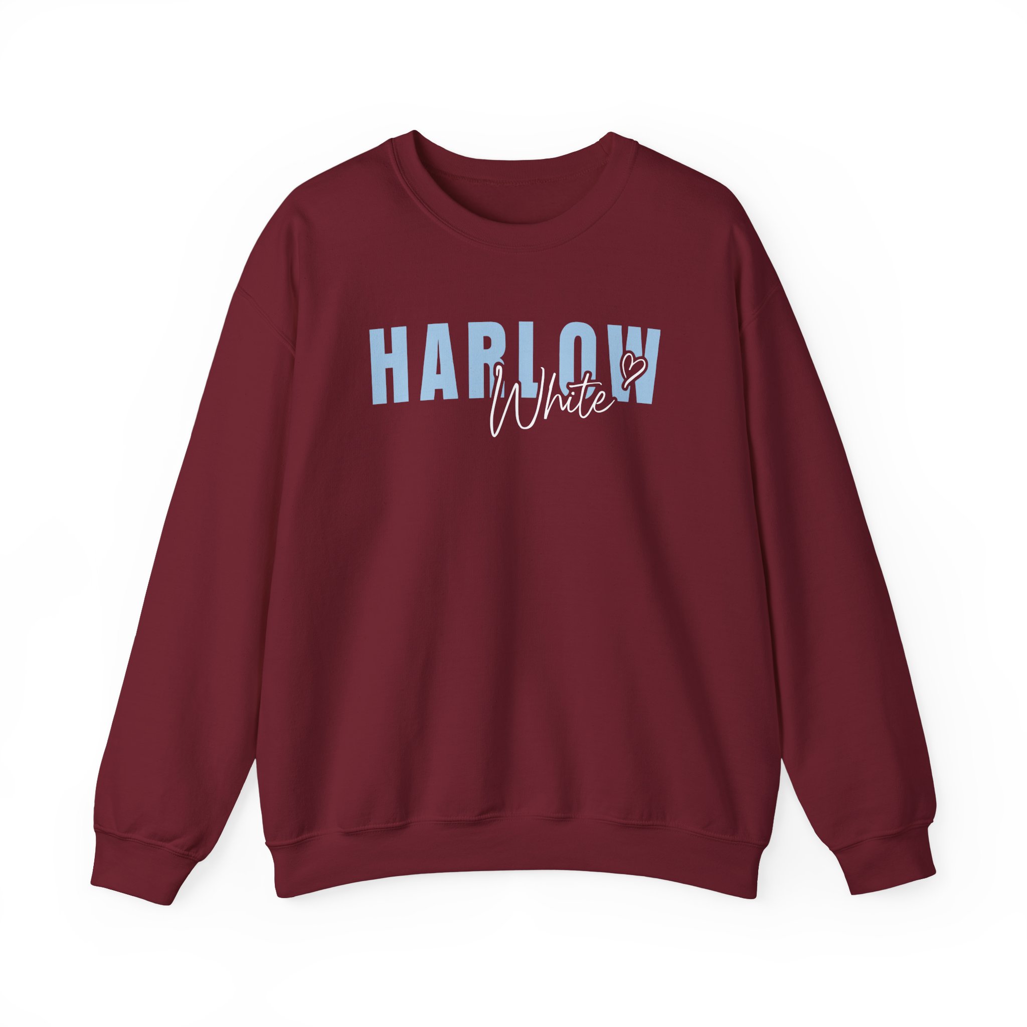 Harlow and Popcorn White Unisex Heavy Blendâ„¢ Crewneck Sweatshirt