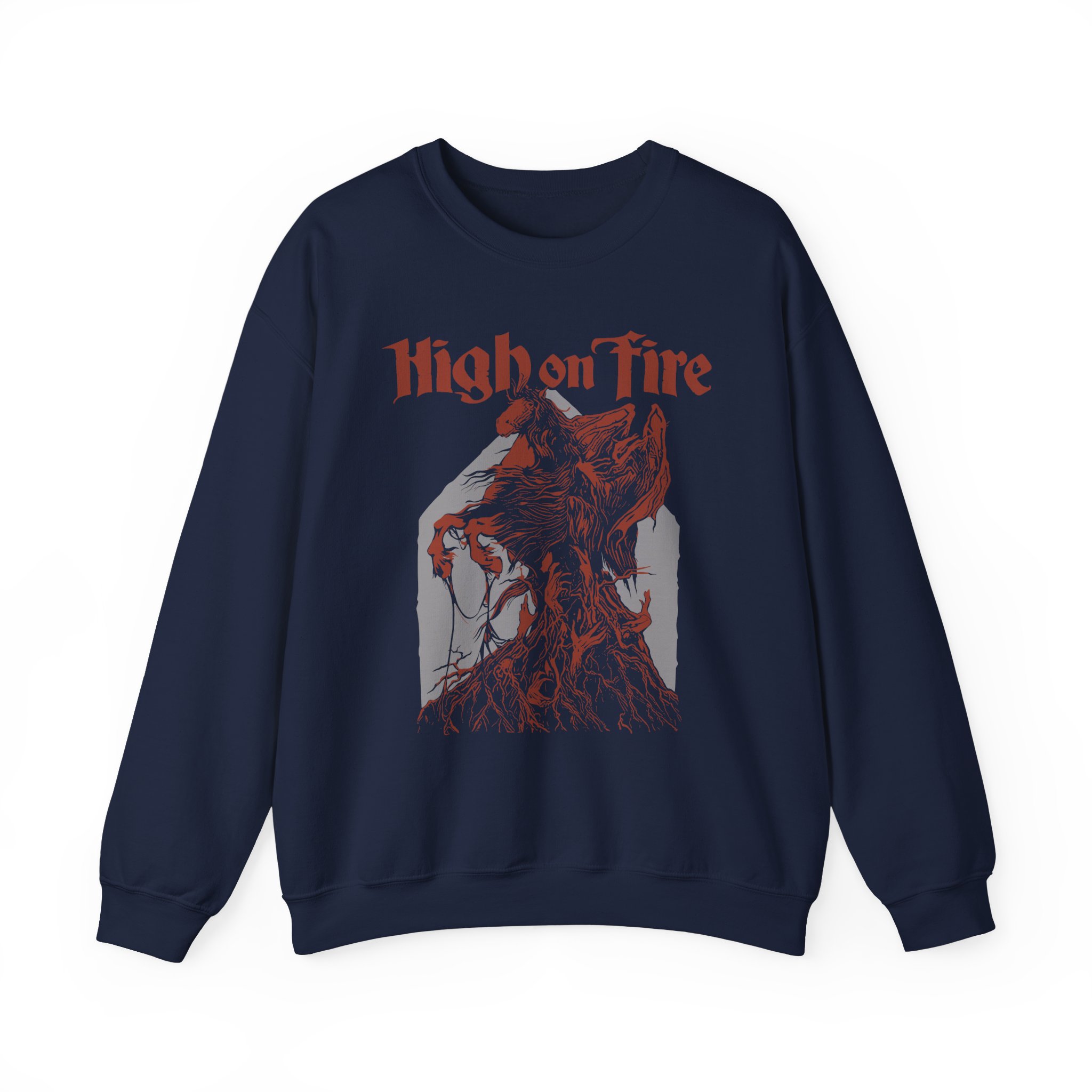 High on Fire Dark Horse Unisex Heavy Blendâ„¢ Crewneck Sweatshirt