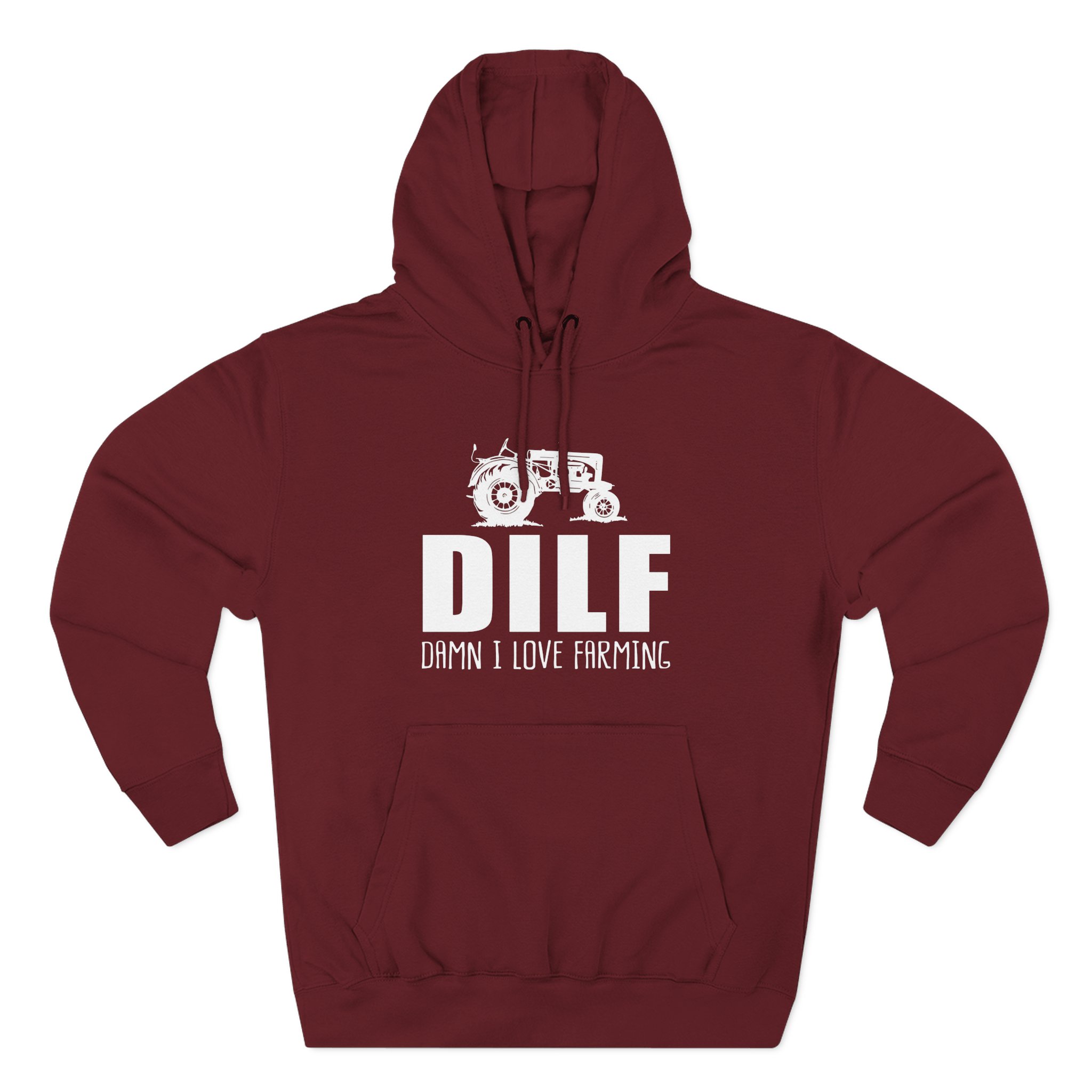Esfand Dilf Damn I Love Farning Three-Panel Fleece Hoodie