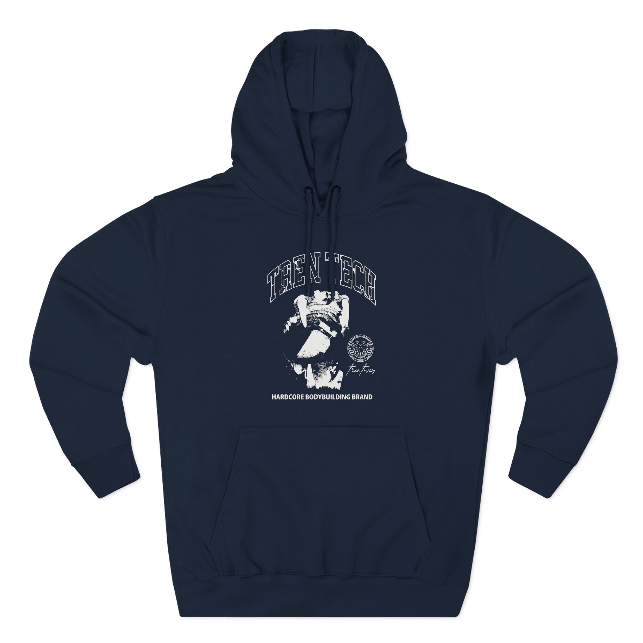 Tren Twins Tech Hardcore Bodybuilding Brand Three-Panel Fleece Hoodie