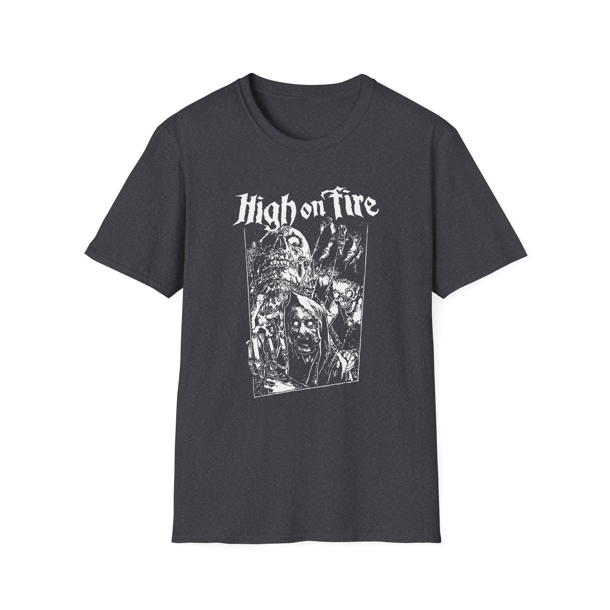 High on Fire Horror Unisex Softstyle T-Shirt