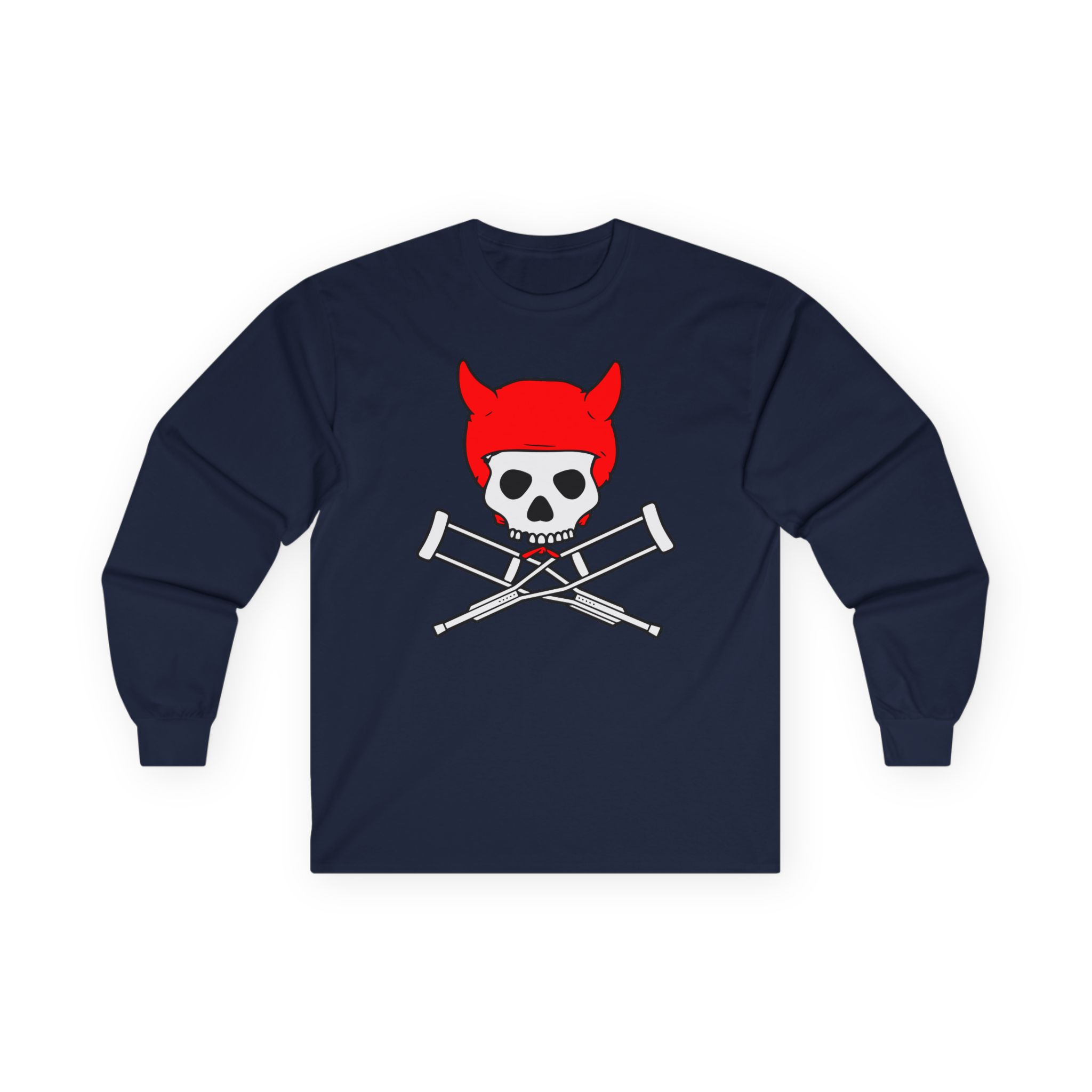 Jackass Devil Horns Skull & Crossbones Unisex Ultra Cotton Long Sleeve Tee