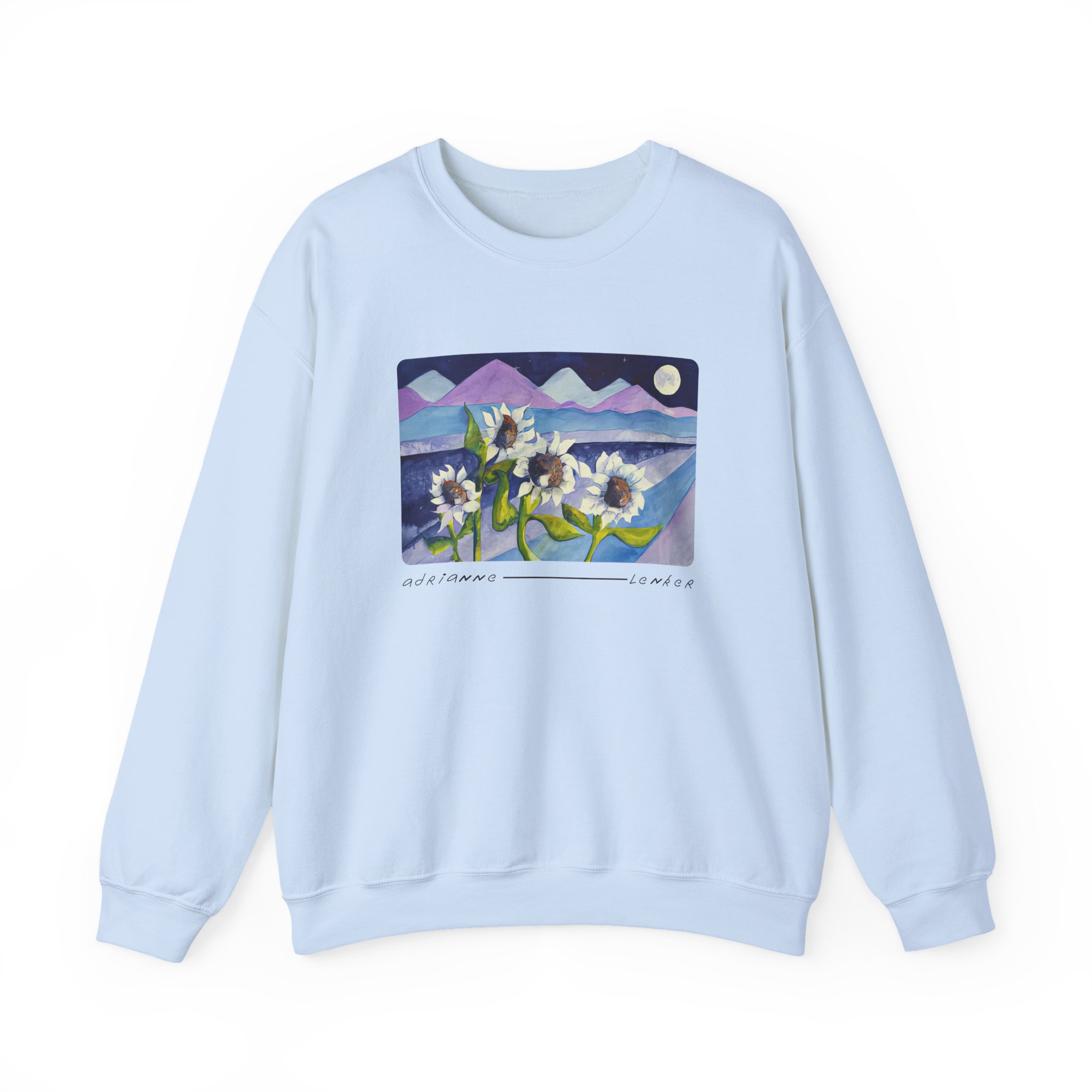 Adrianne Lenker Mema Moonflowers Unisex Heavy Blend Crewneck Sweatshirt