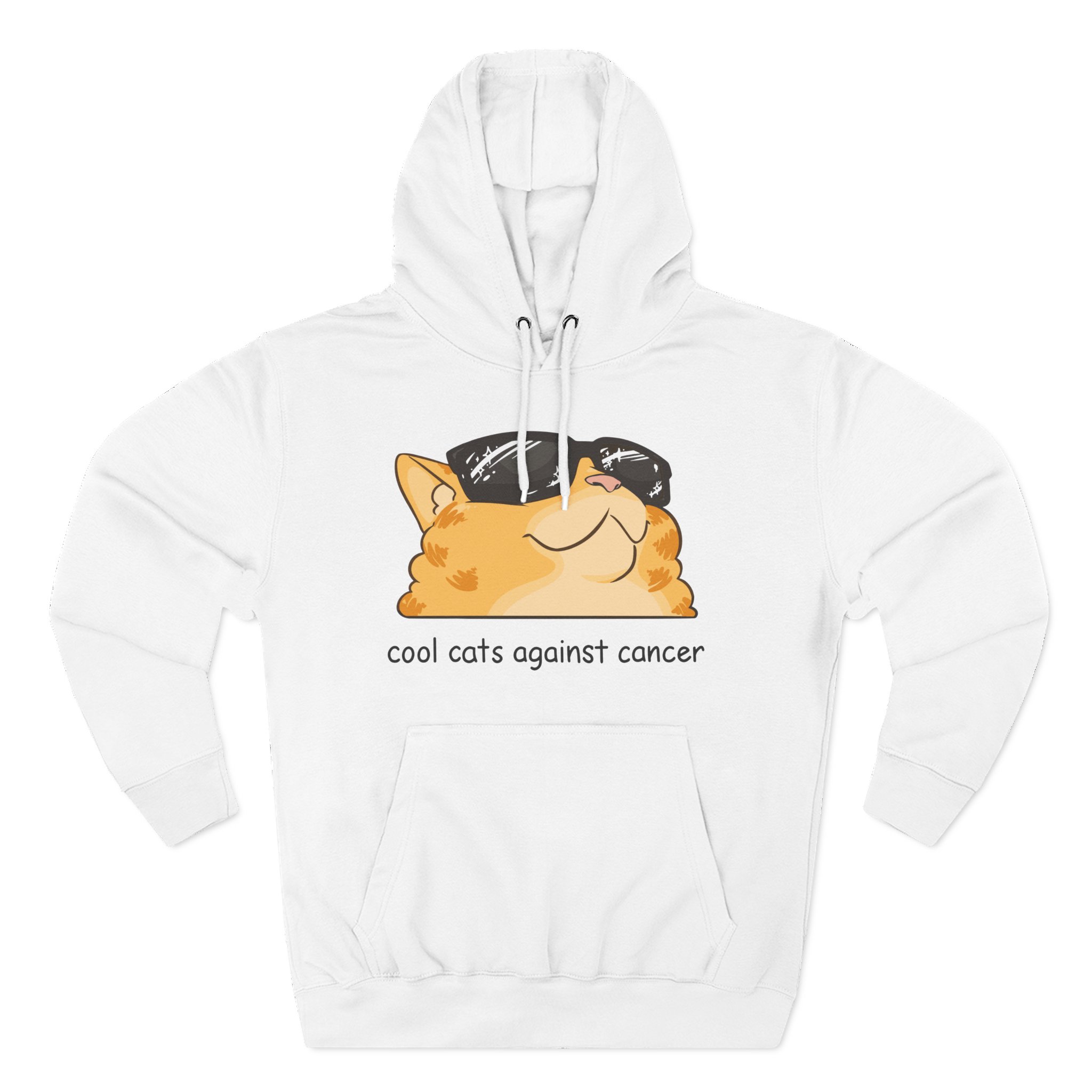 Lilsimsie cool cats against cancer Three-Panel Fleece Hoodie