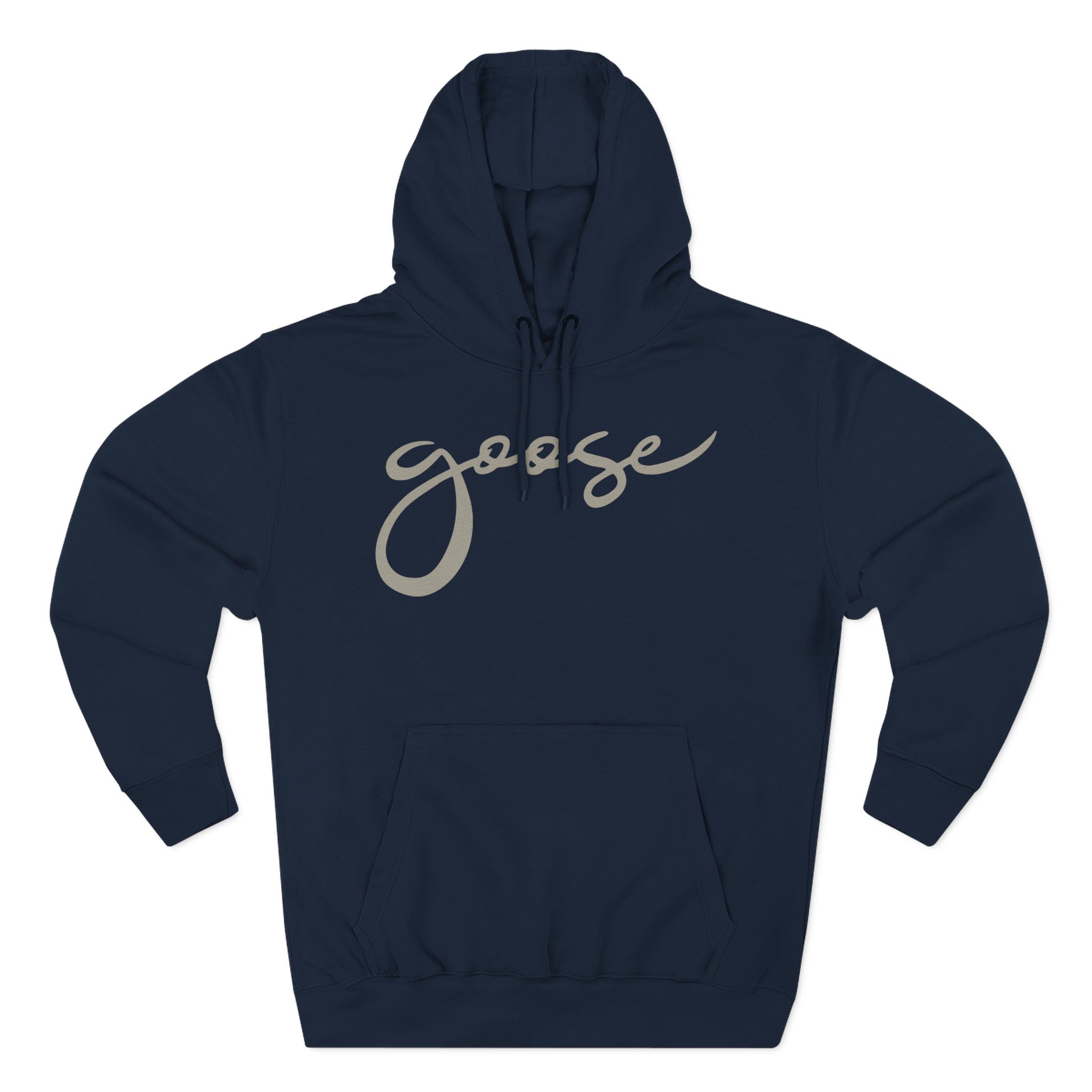 Goose Logo Three-Panel Fleece Hoodie