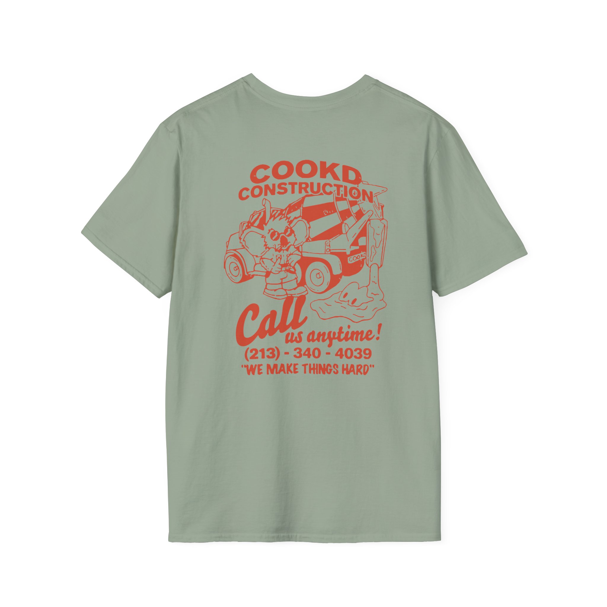 Cookd Construction Koala Unisex Softstyle T-Shirt