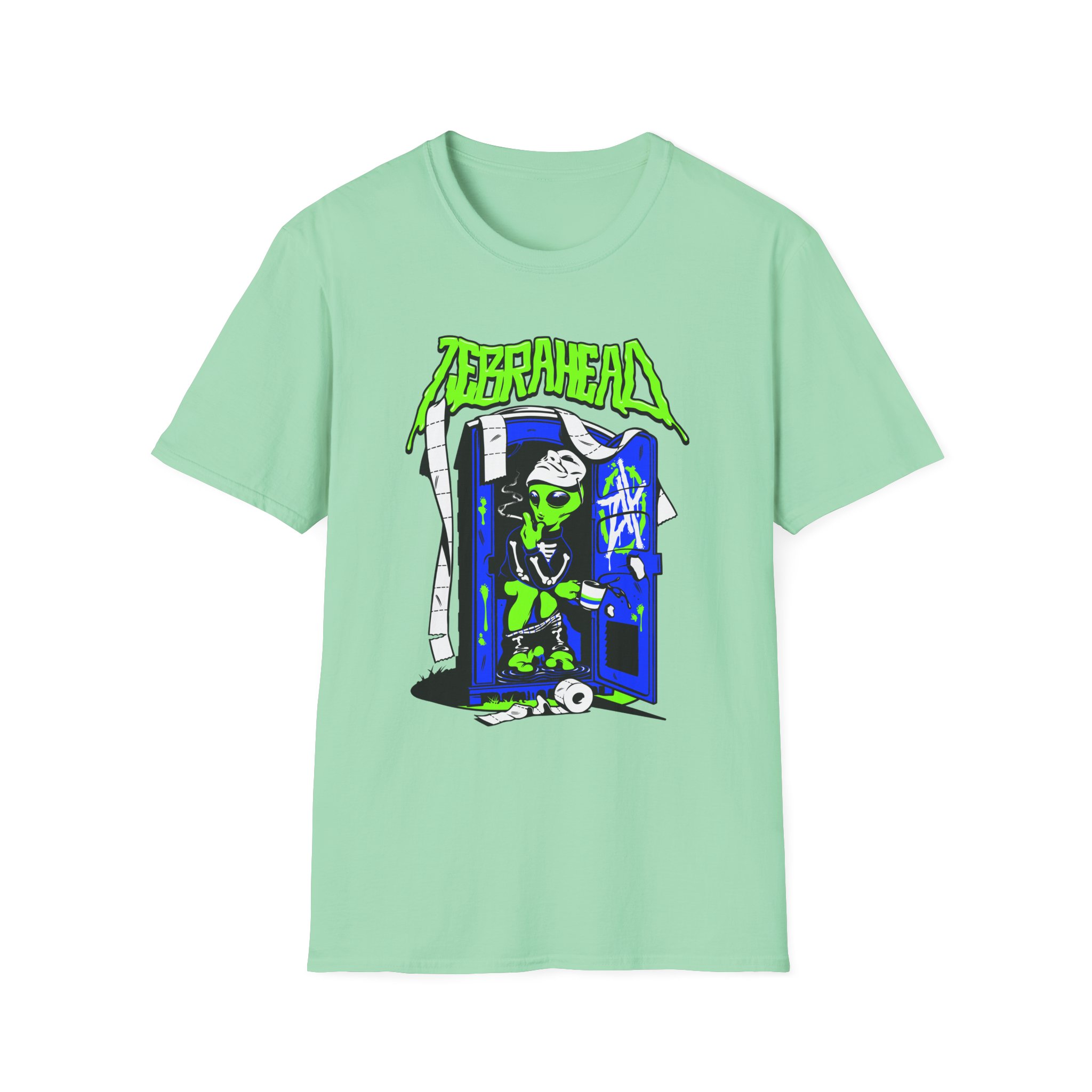 Zebrahead White ZH Coffee break Unisex Softstyle T-Shirt