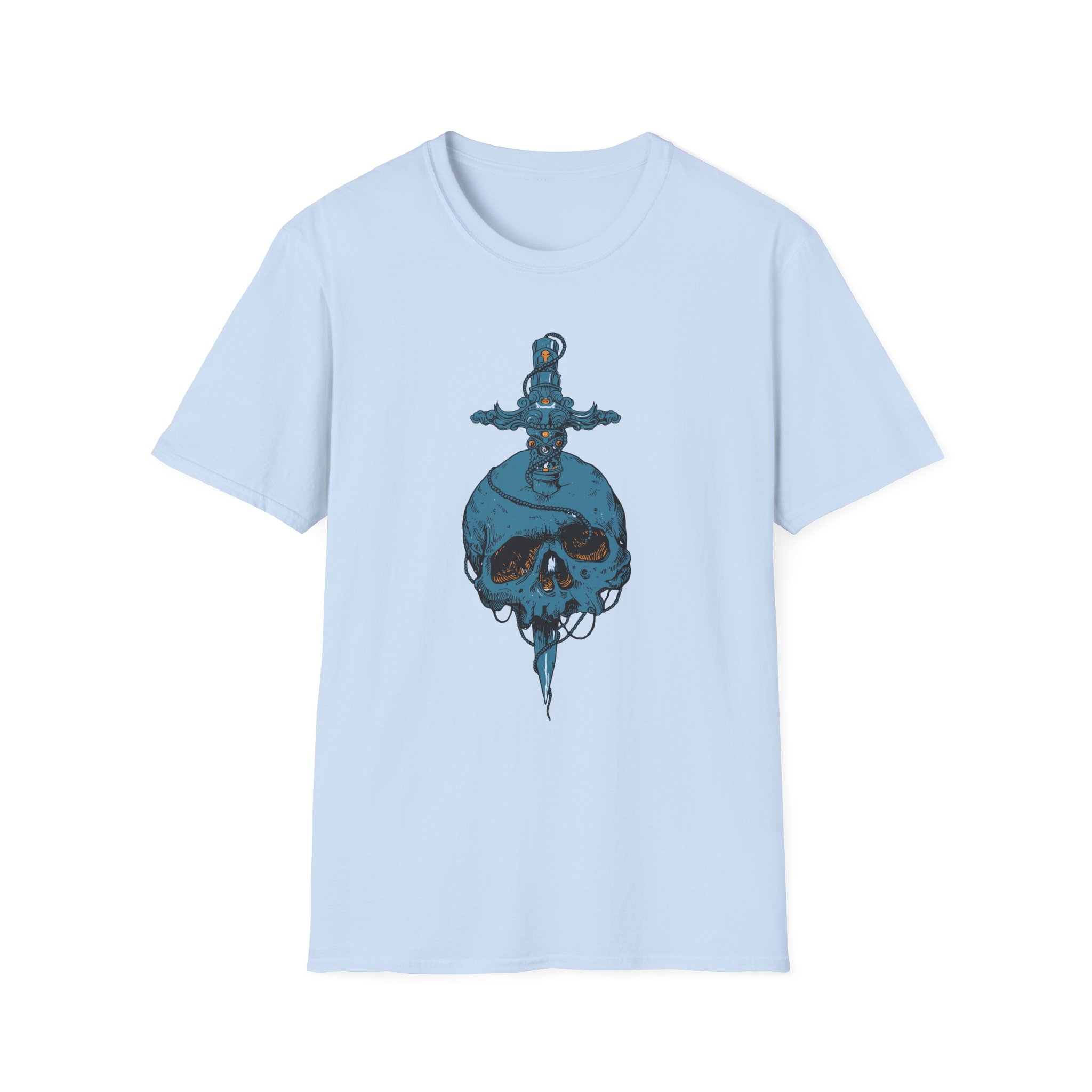 High on Fire Skull Knife Unisex Softstyle T-Shirt