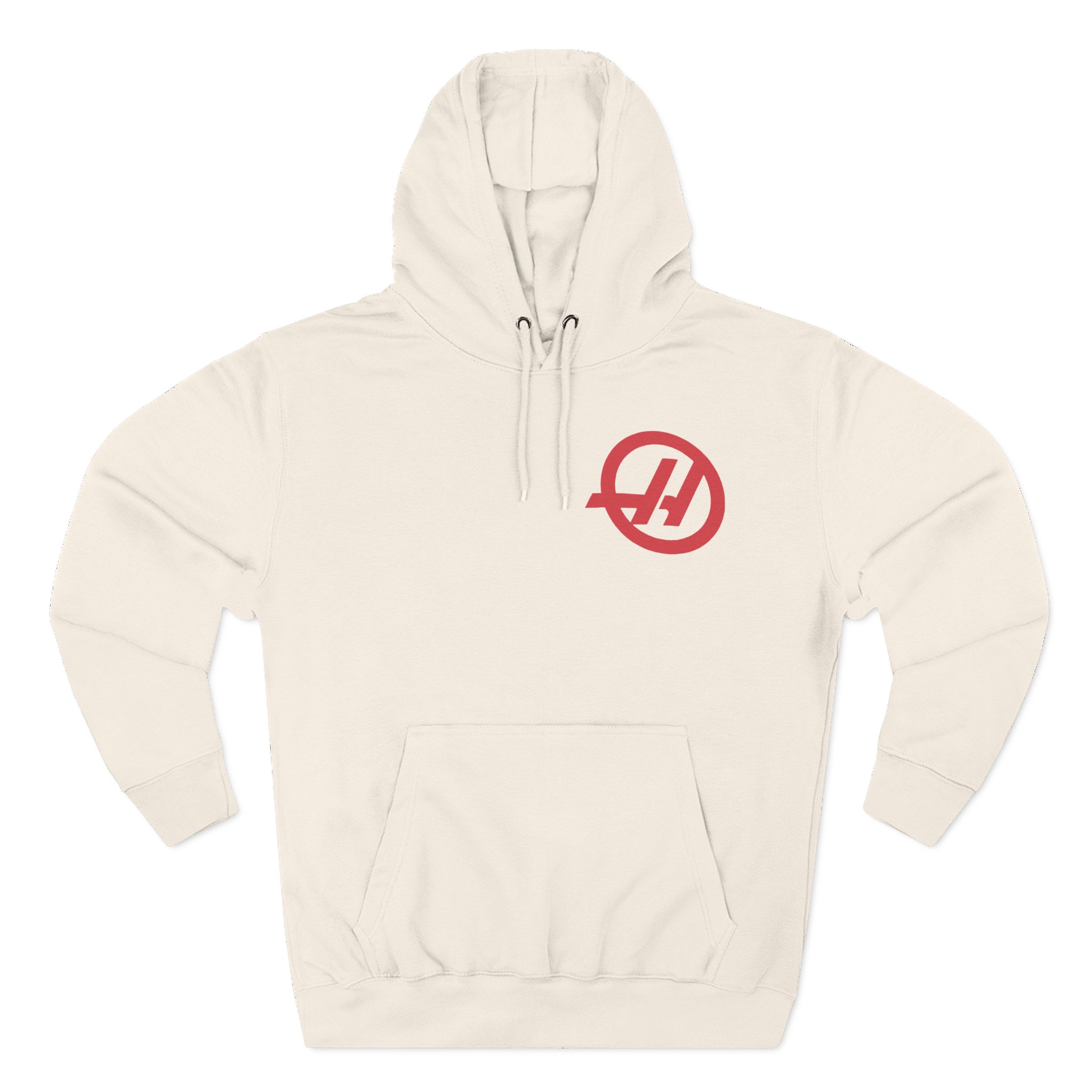 Haas F1 Small Logo Three-Panel Fleece Hoodie