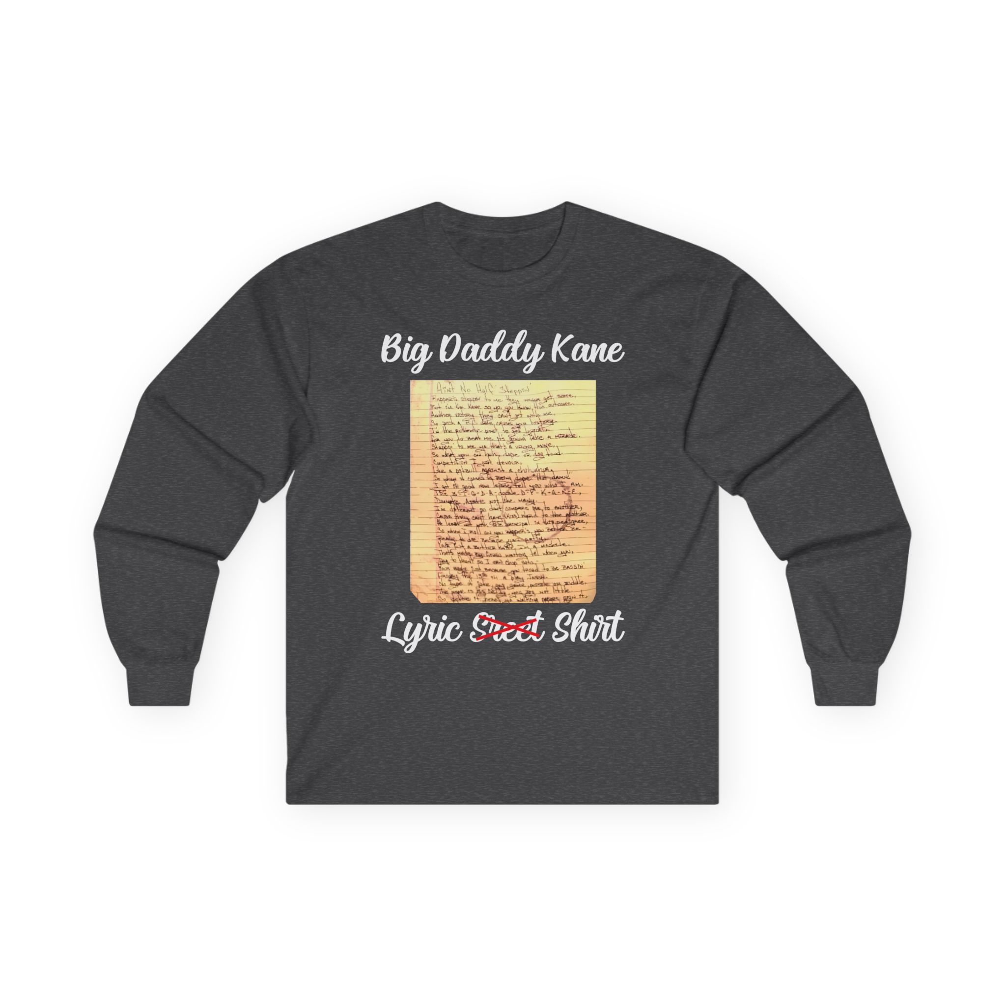 Big Daddy Kane Ain't No Half Steppin Lyric sheet Unisex Ultra Cotton Long Sleeve Tee
