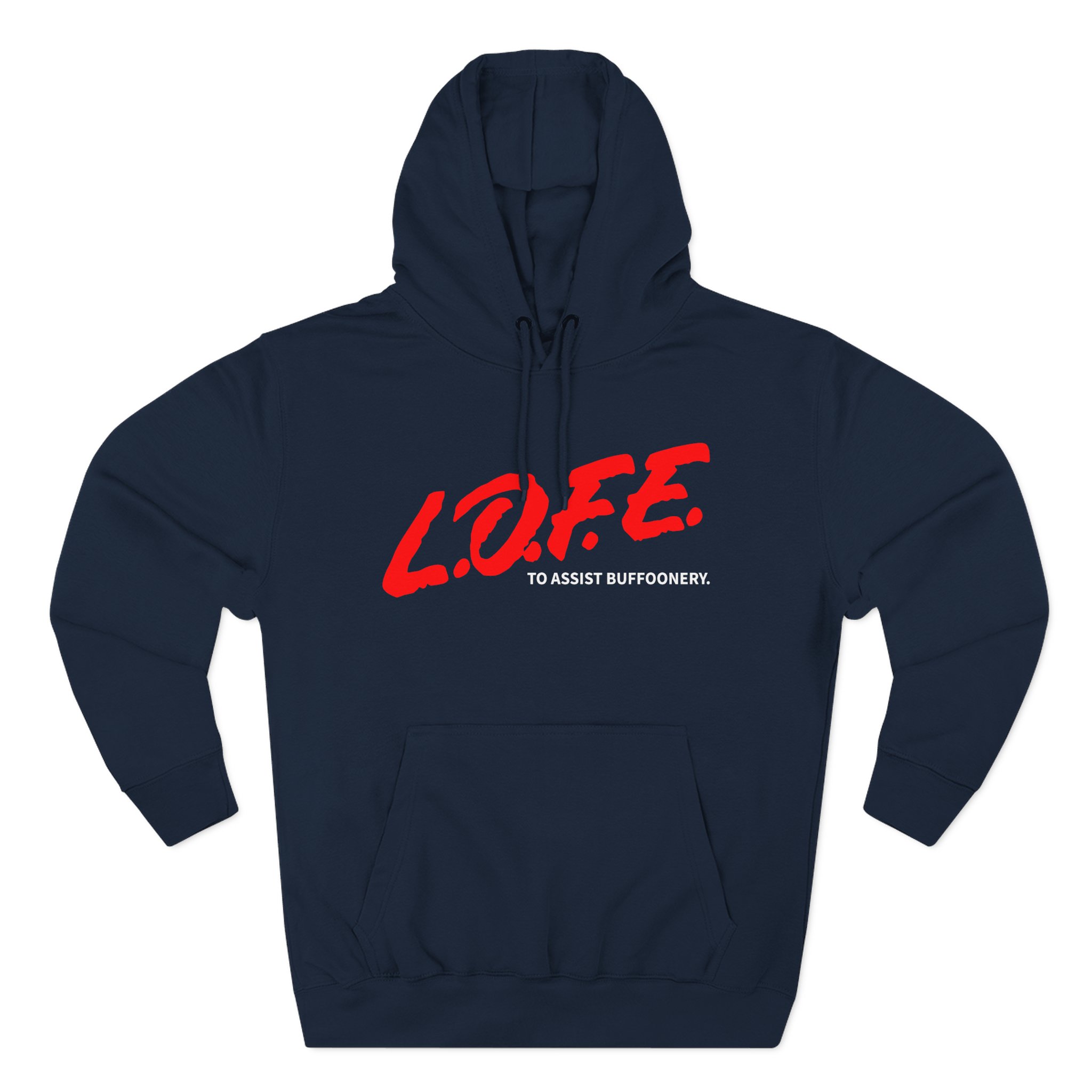 Lofe to Assist Buffoonery Three-Panel Fleece Hoodie