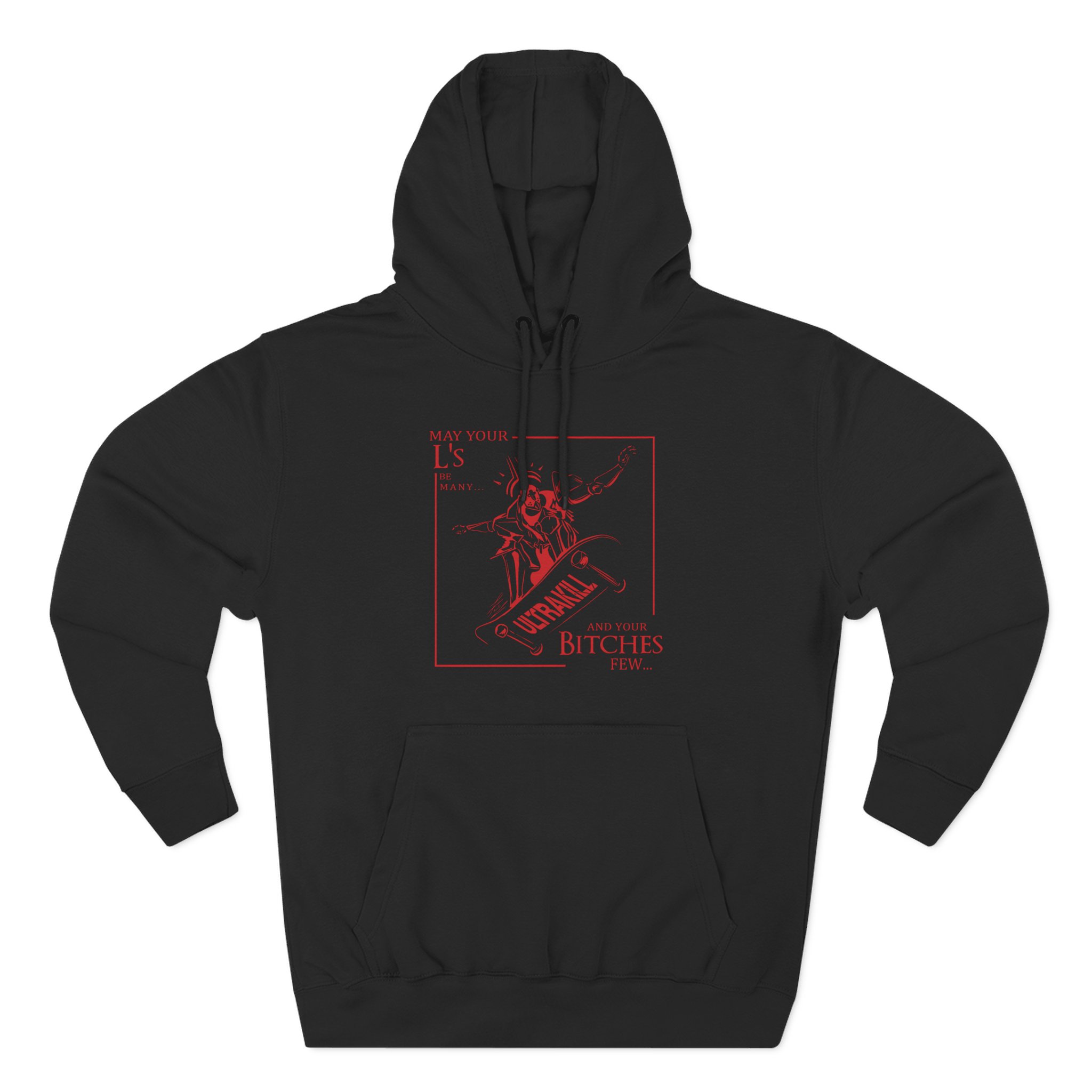 Ultrakill Woes Three-Panel Fleece Hoodie