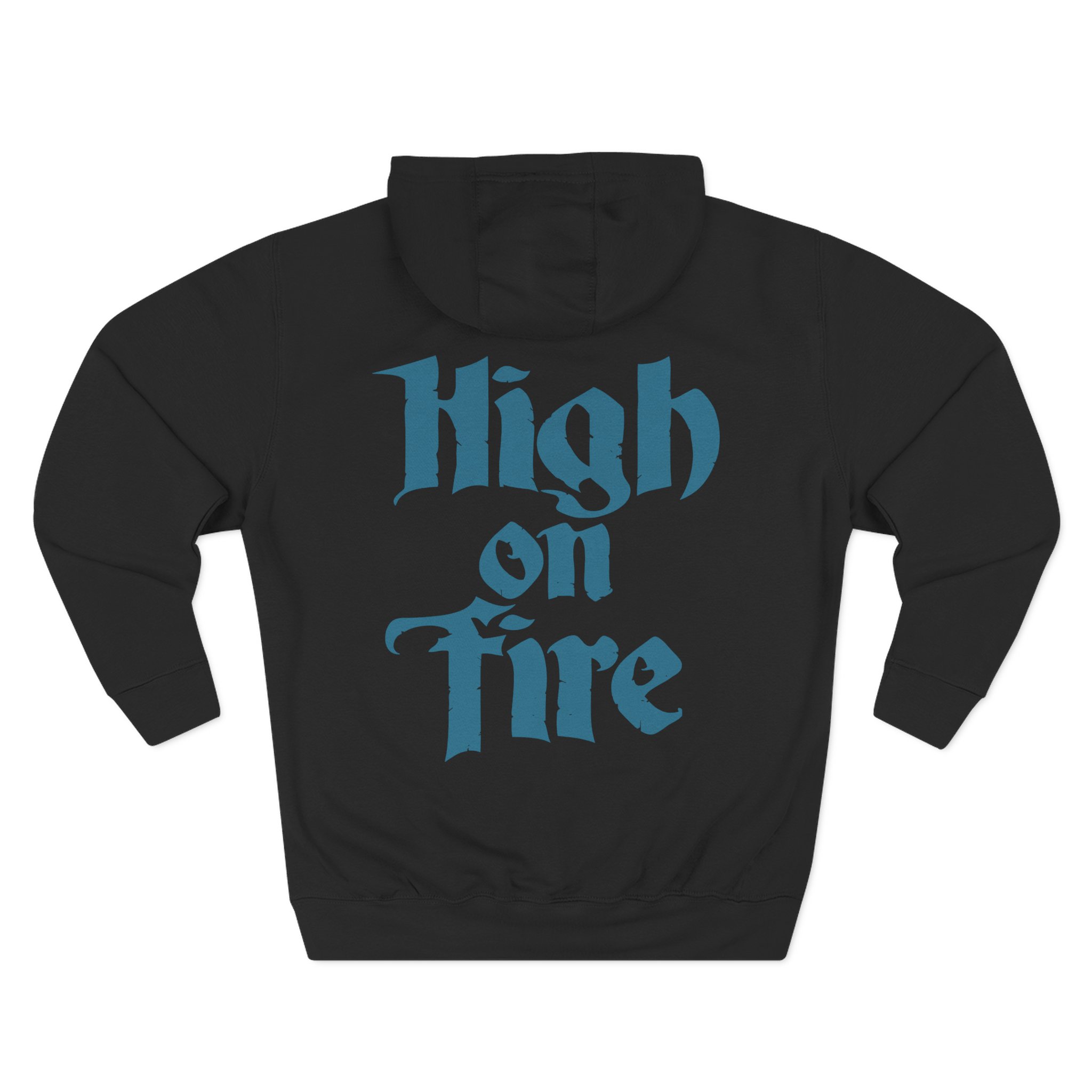 High on Fire Skull Knife Three-Panel Fleece Hoodie