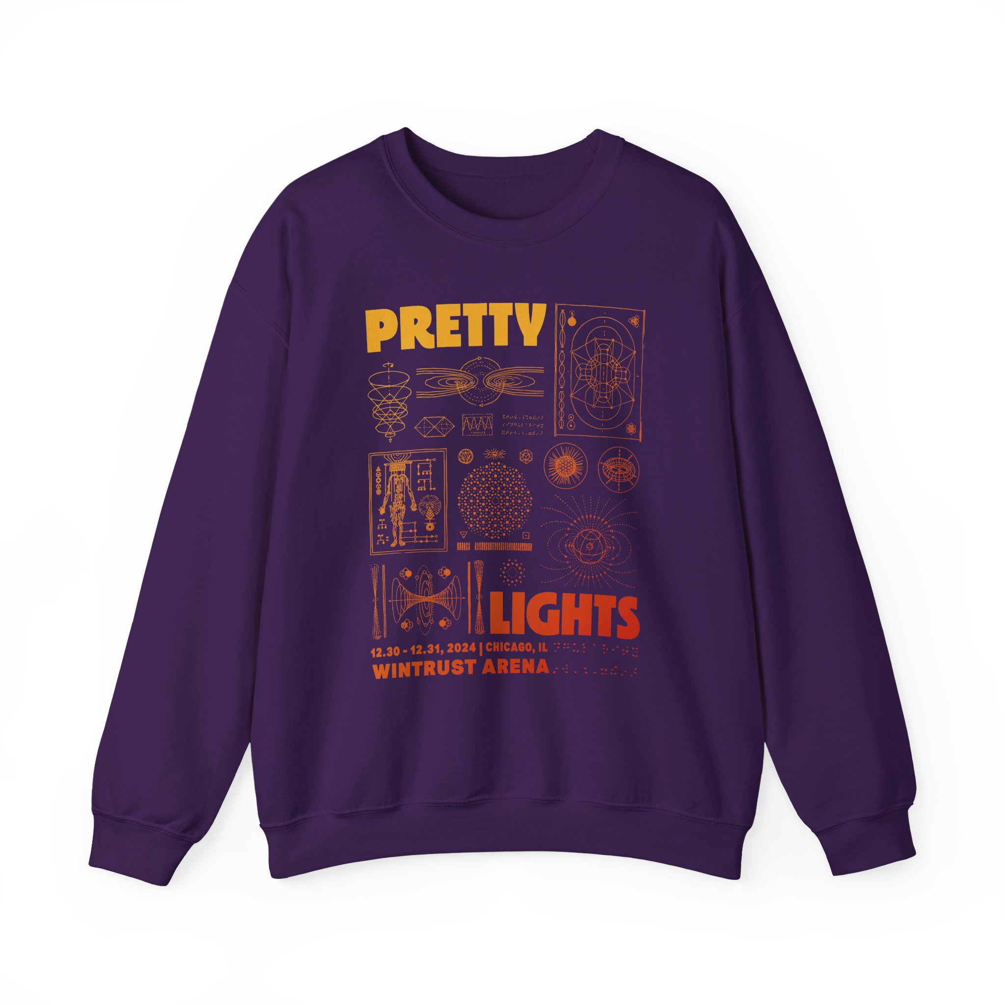 Pretty Lights Lucid Livestream @ Wintrust Arena Unisex Heavy Blendâ„¢ Crewneck Sweatshirt