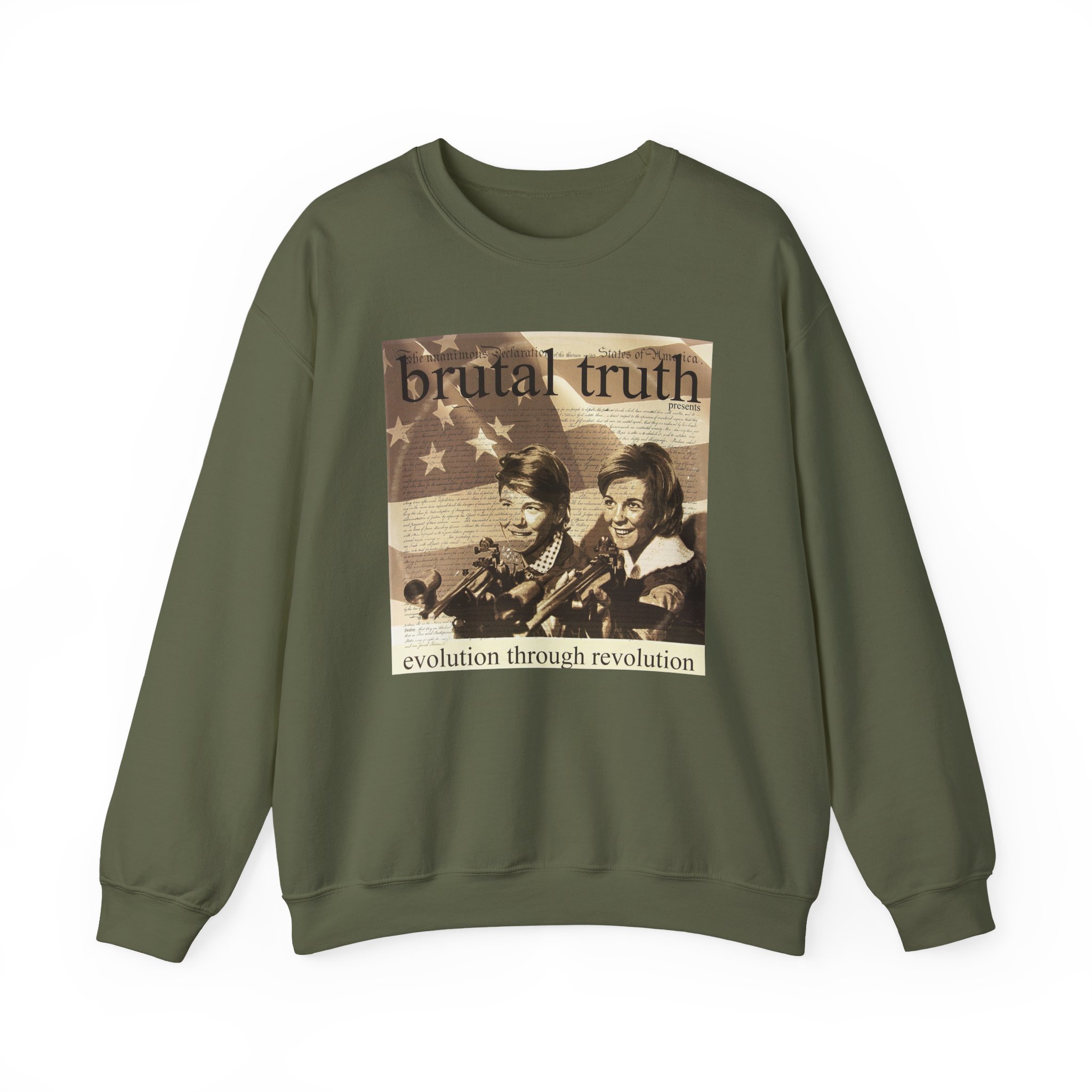 Brutal Truth Evolution Through Revolution Unisex Heavy Blend Crewneck Sweatshirt