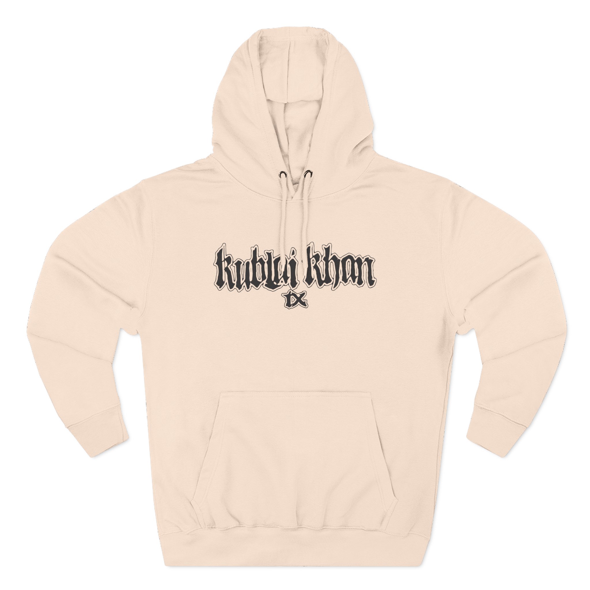 Kublai Khan - Let the Balls Swing Natural Three-Panel Fleece Hoodie