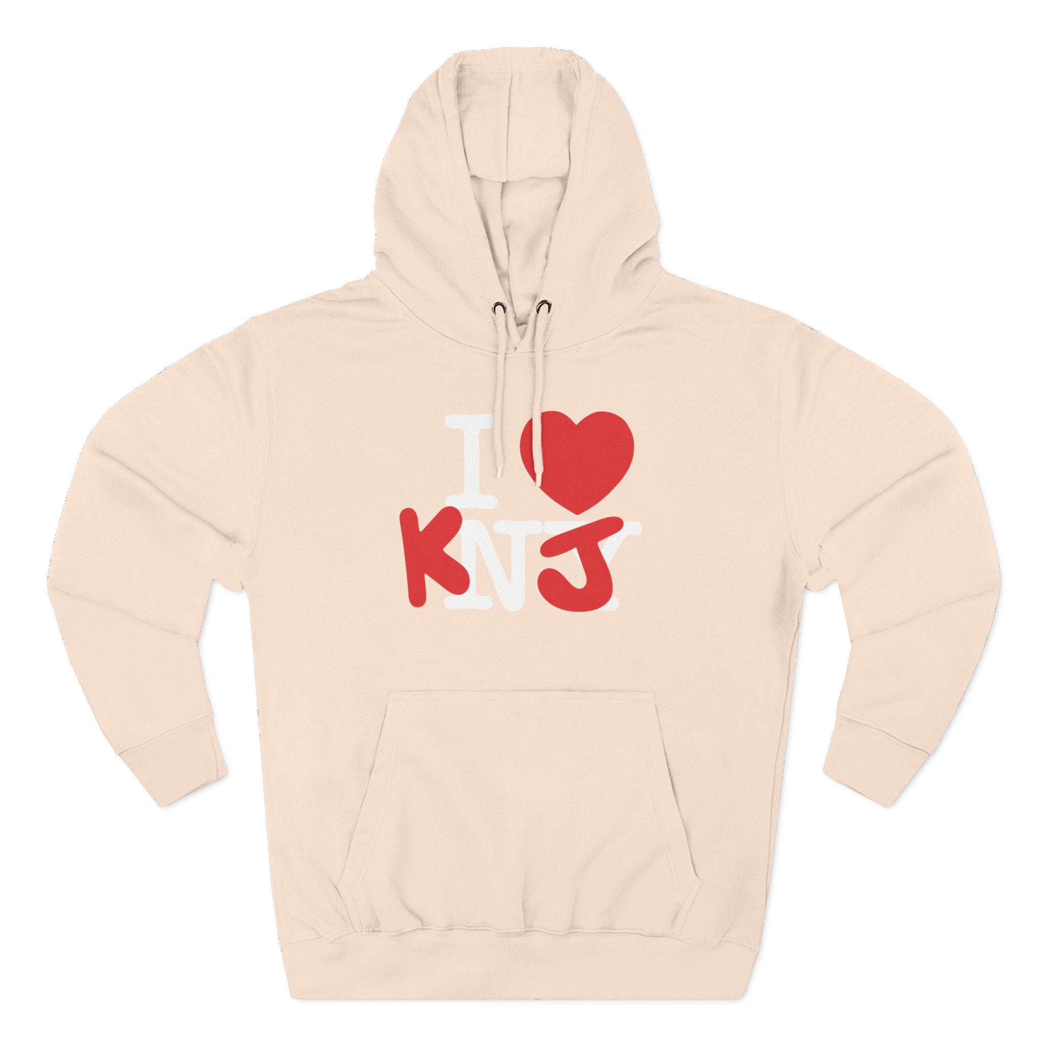 KNJ I Love Three-Panel Fleece Hoodie