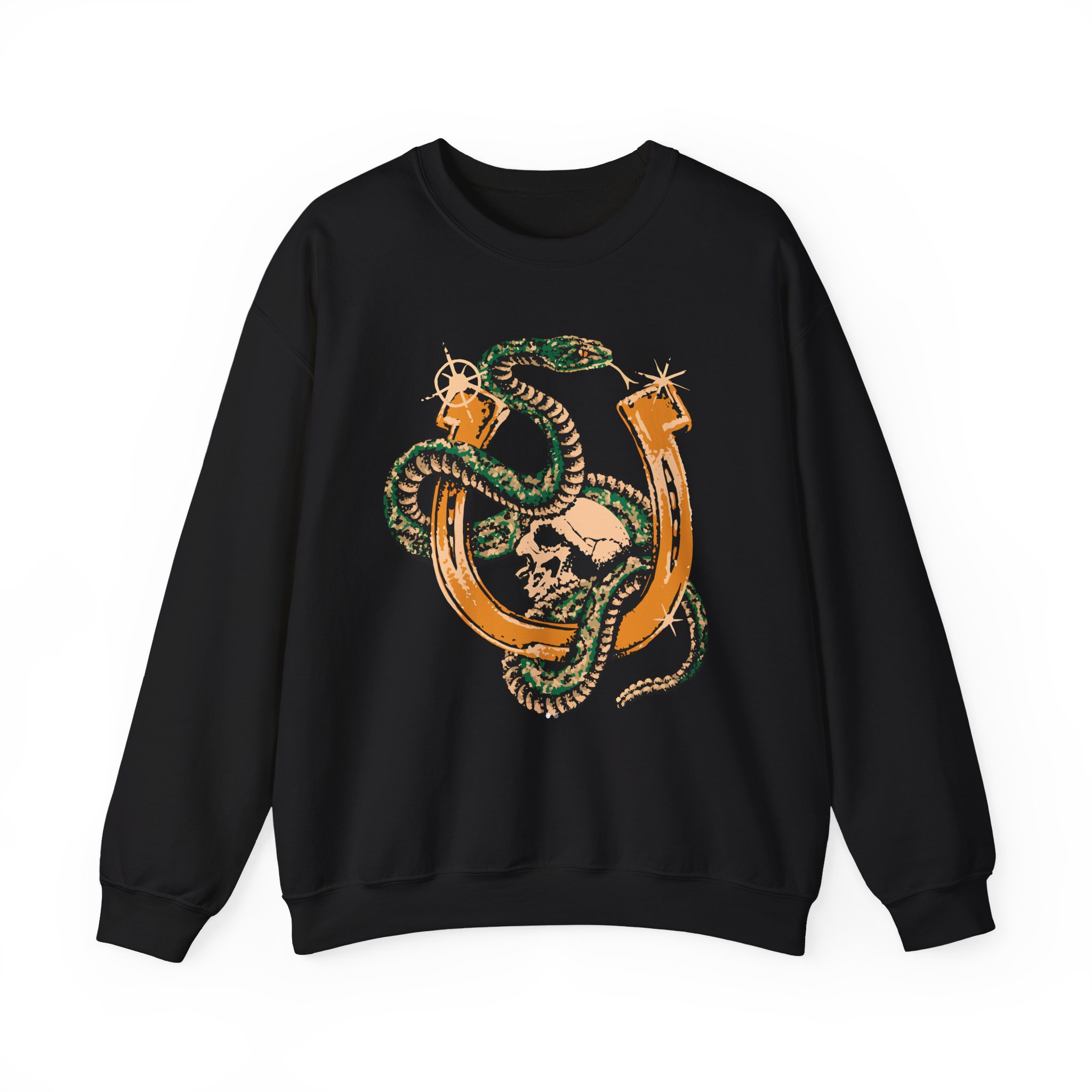 Zz Top Snake Skull Unisex Heavy Blendâ„¢ Crewneck Sweatshirt