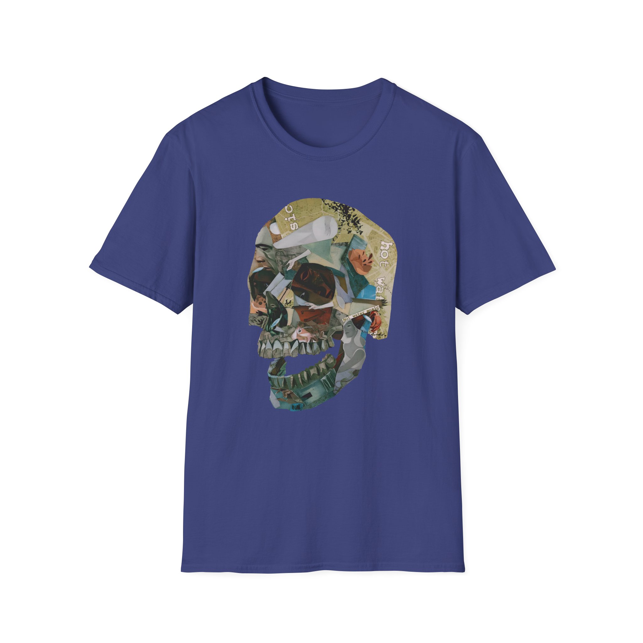 Hot Water Music Album Collage Skull Unisex Softstyle T-Shirt