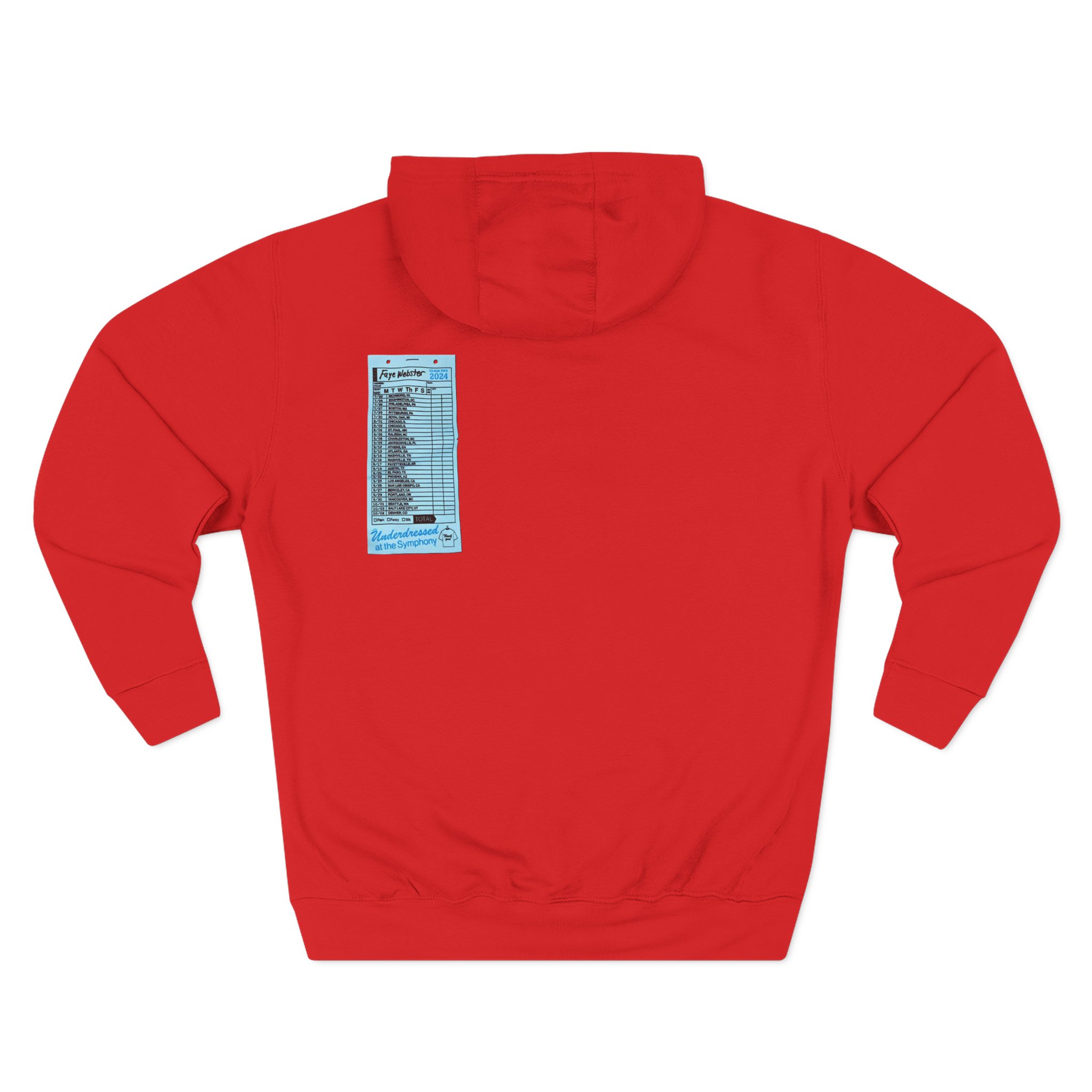 Faye Webster Underdressed at the Symphony 2024 Tour Three-Panel Fleece Hoodie