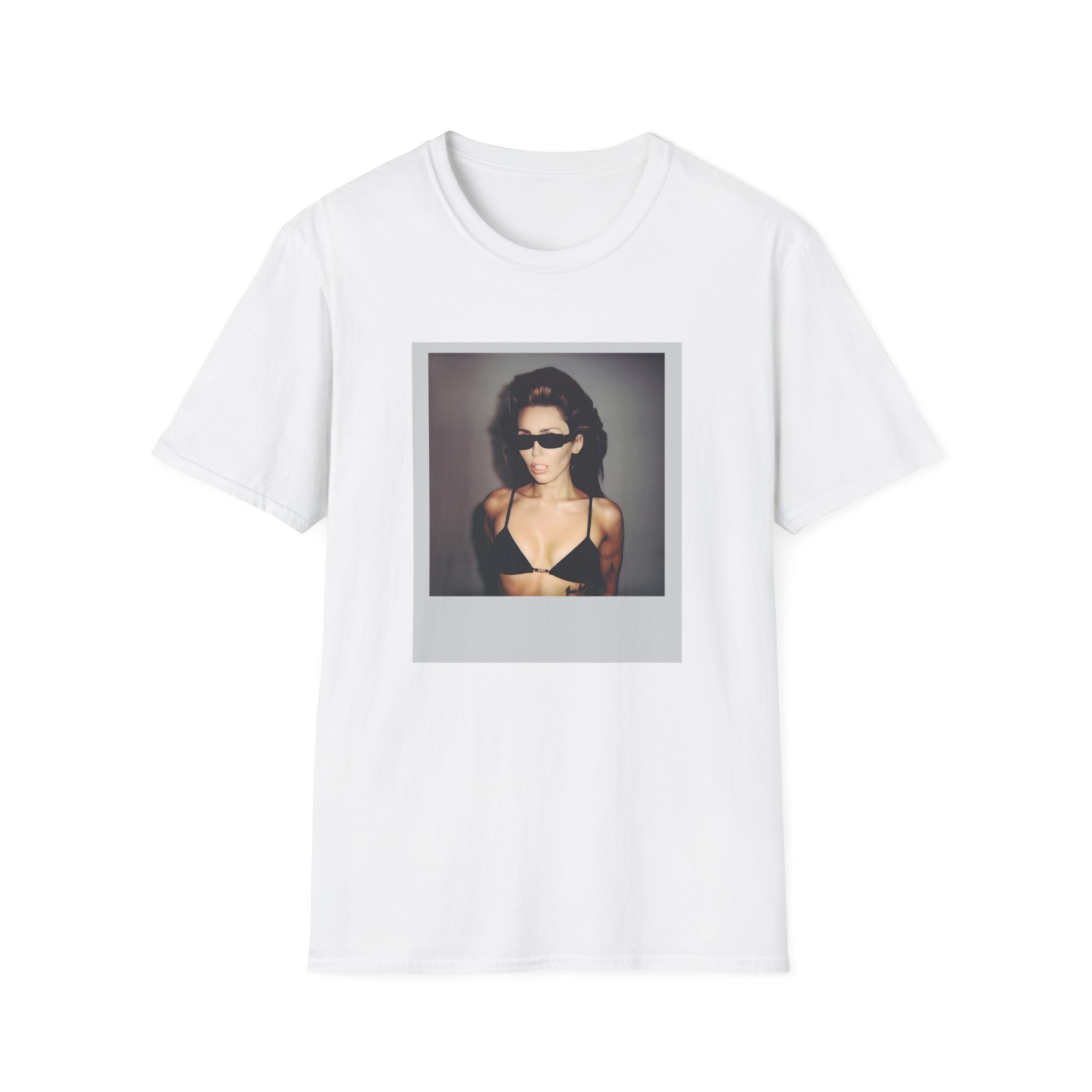 Miley Cyrus Polaroid Photo Unisex Softstyle T-Shirt