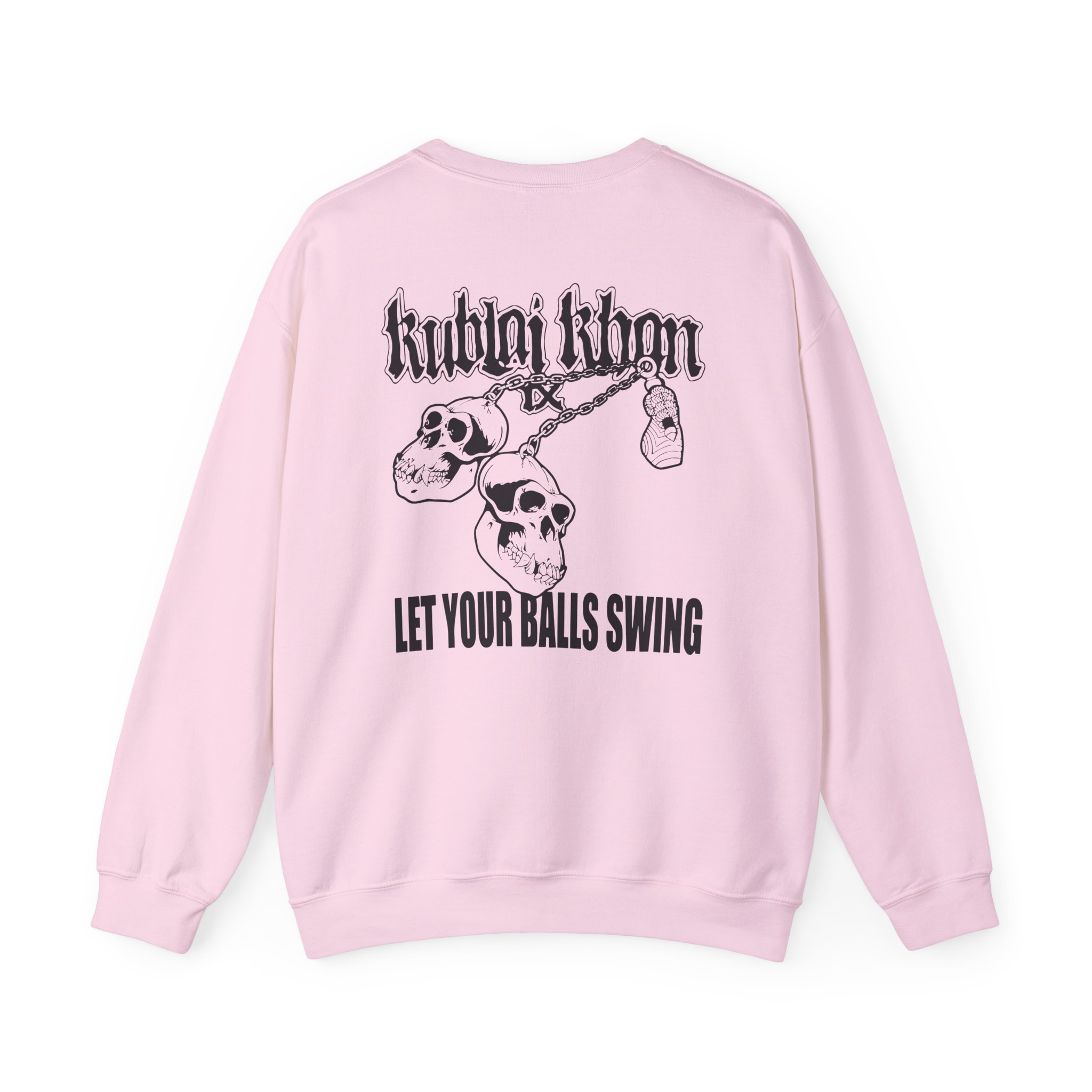 Kublai Khan - Let the Balls Swing Natural Unisex Heavy Blendâ„¢ Crewneck Sweatshirt