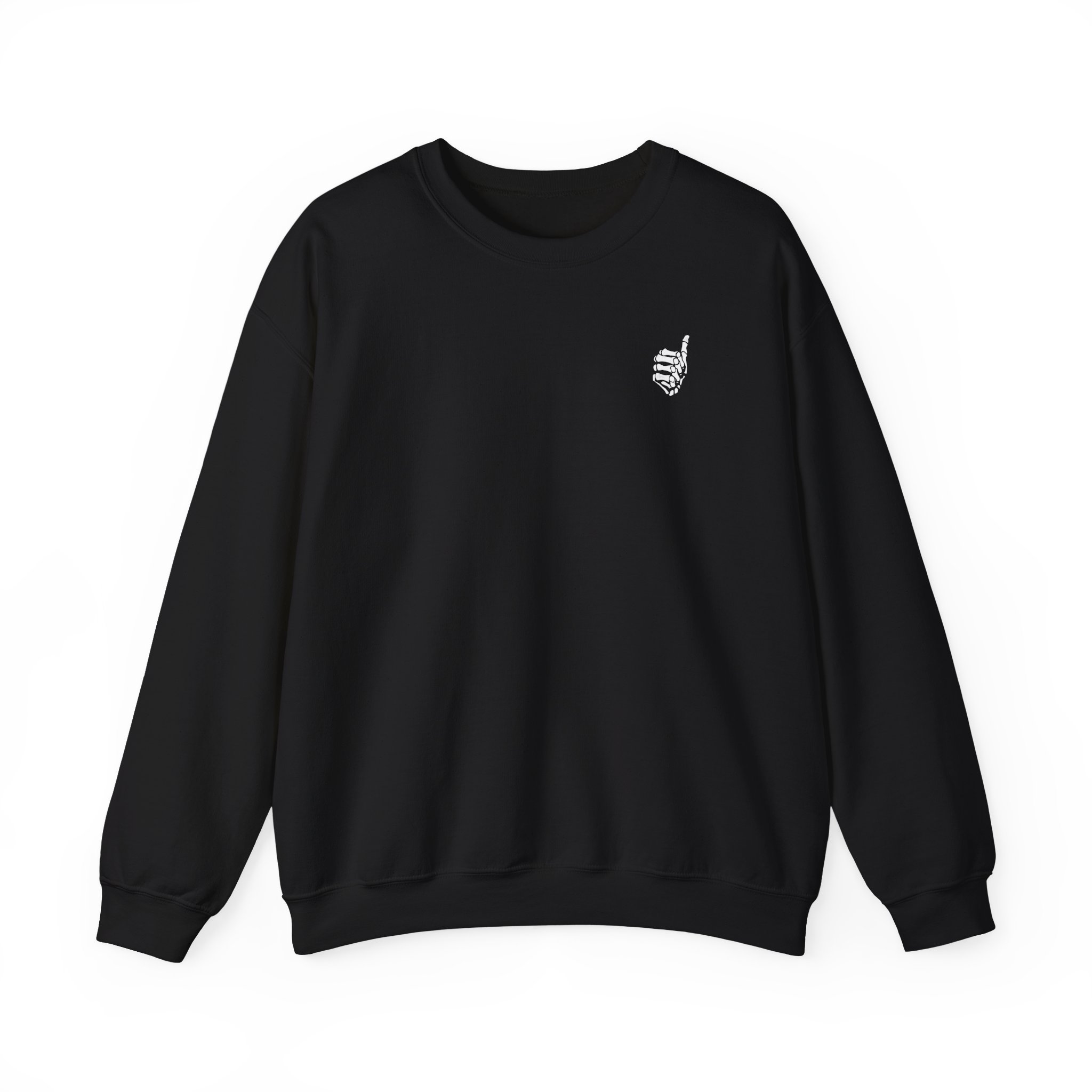 Mrballen Embroidered Skeleton Thumb Unisex Heavy Blendâ„¢ Crewneck Sweatshirt