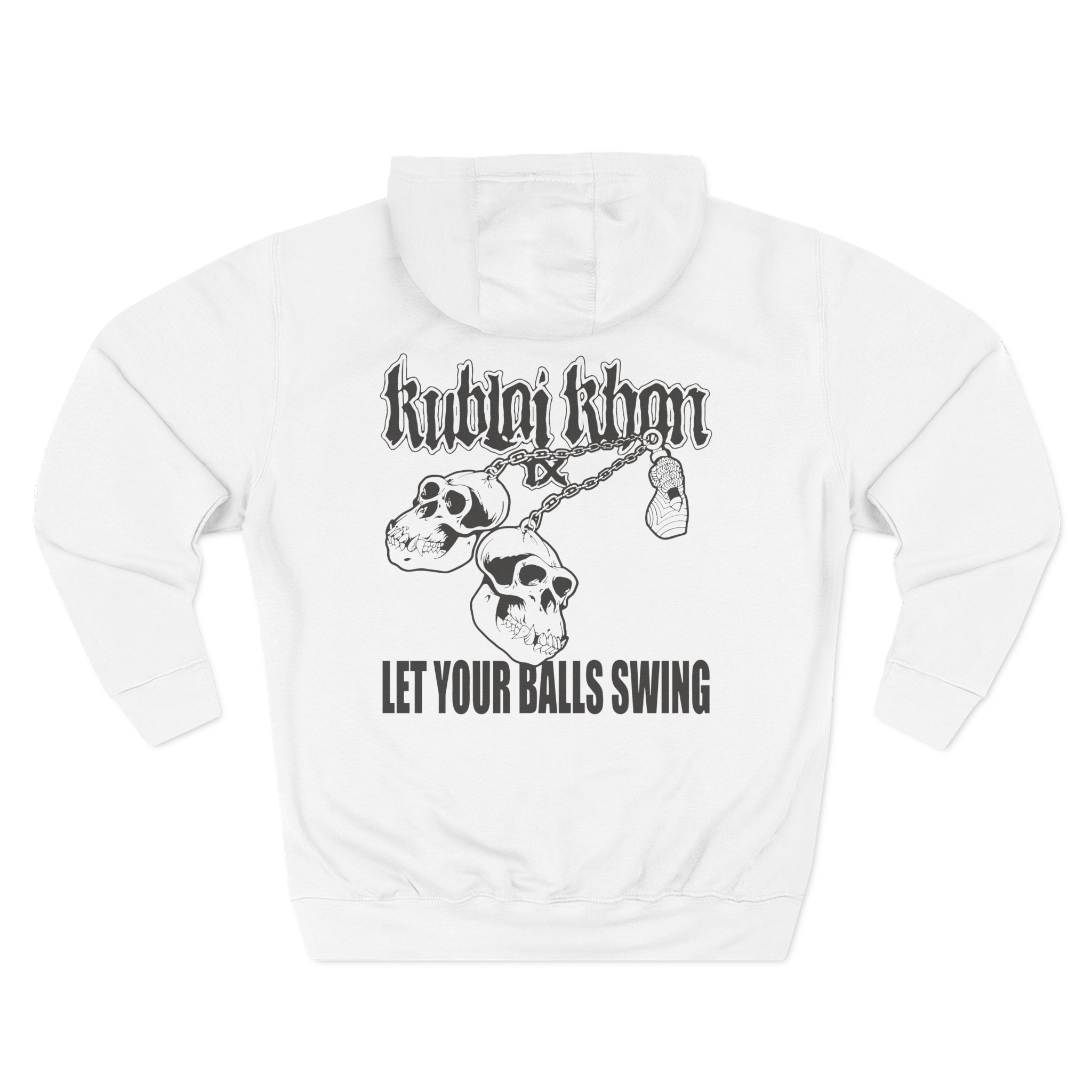 Kublai Khan - Let Your Balls Swing Three-Panel Fleece Hoodie