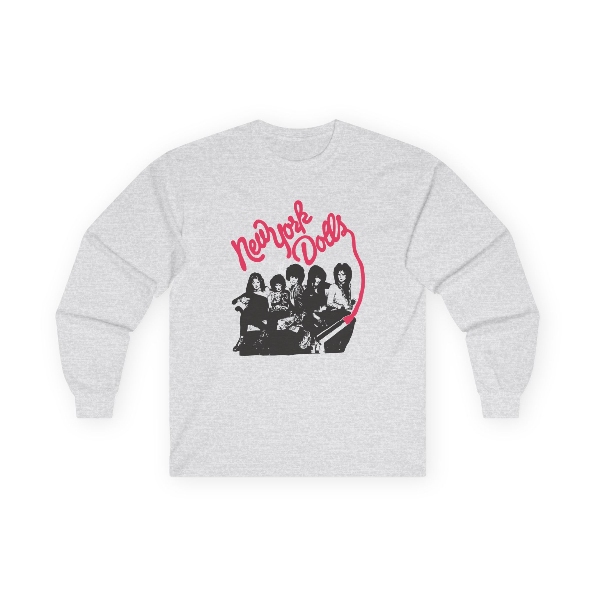 New York Dolls Lipstick Logo Unisex Ultra Cotton Long Sleeve Tee
