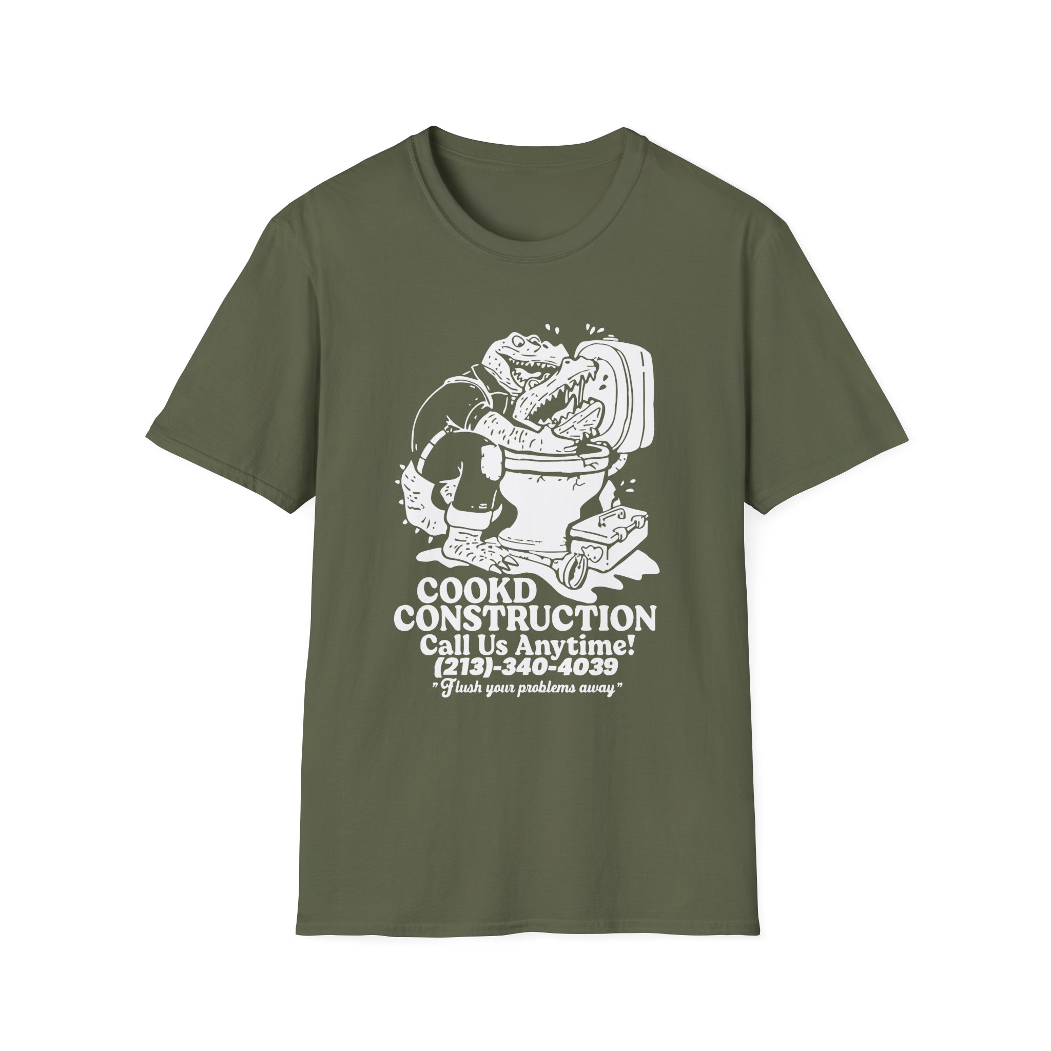Lazarbeam Cookd Construction Call Us Anytime Unisex Softstyle T-Shirt