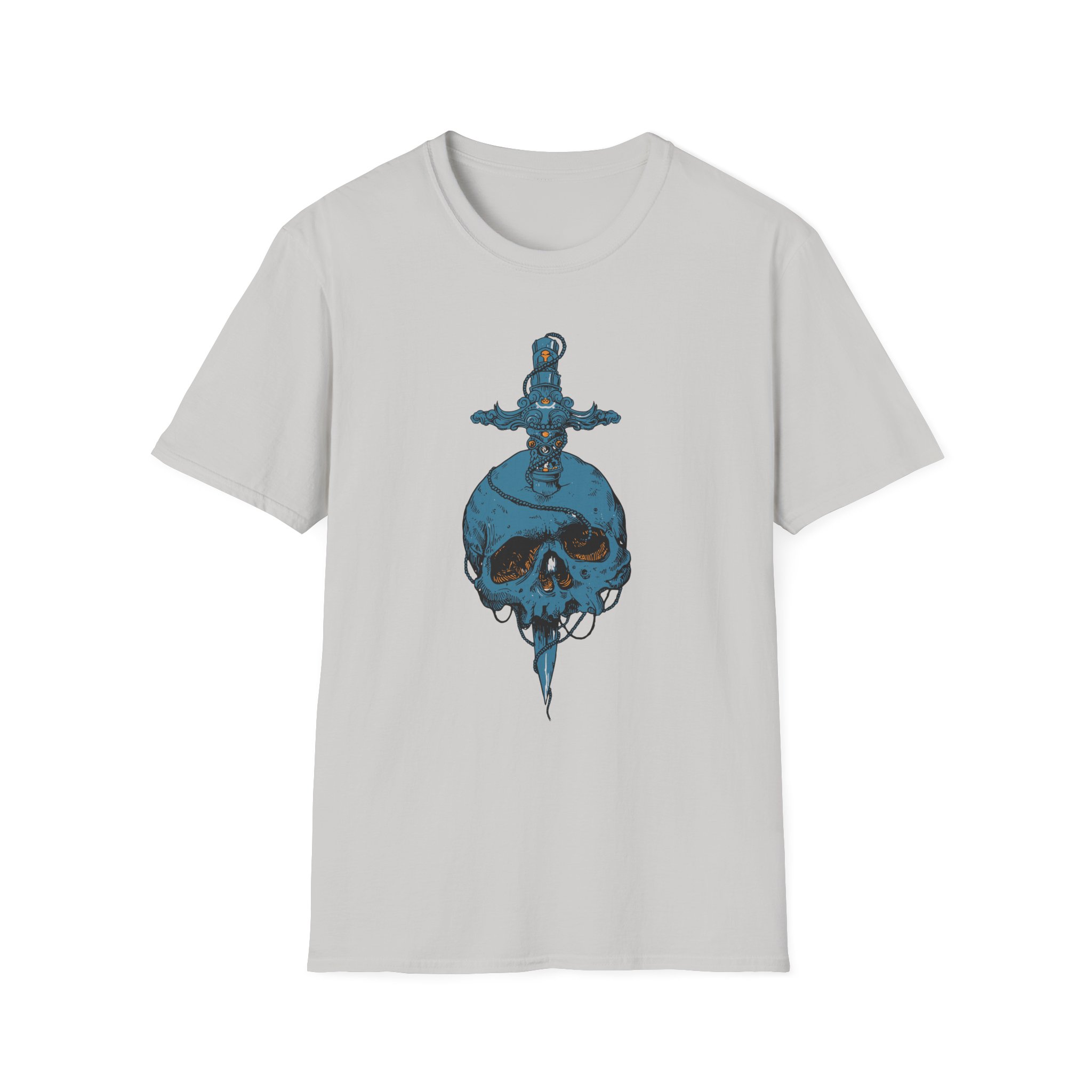 High on Fire Skull Knife Unisex Softstyle T-Shirt