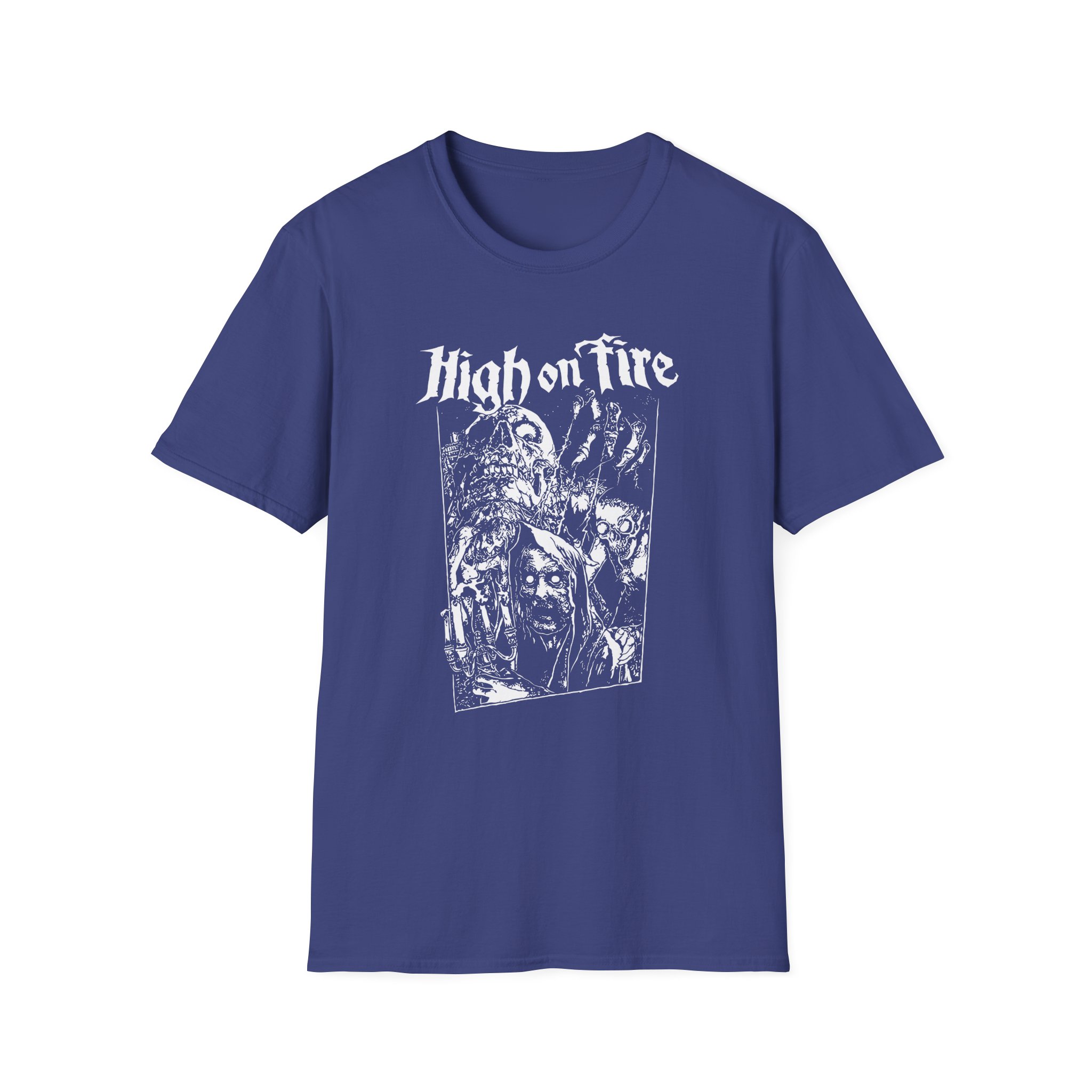 High on Fire Horror Unisex Softstyle T-Shirt