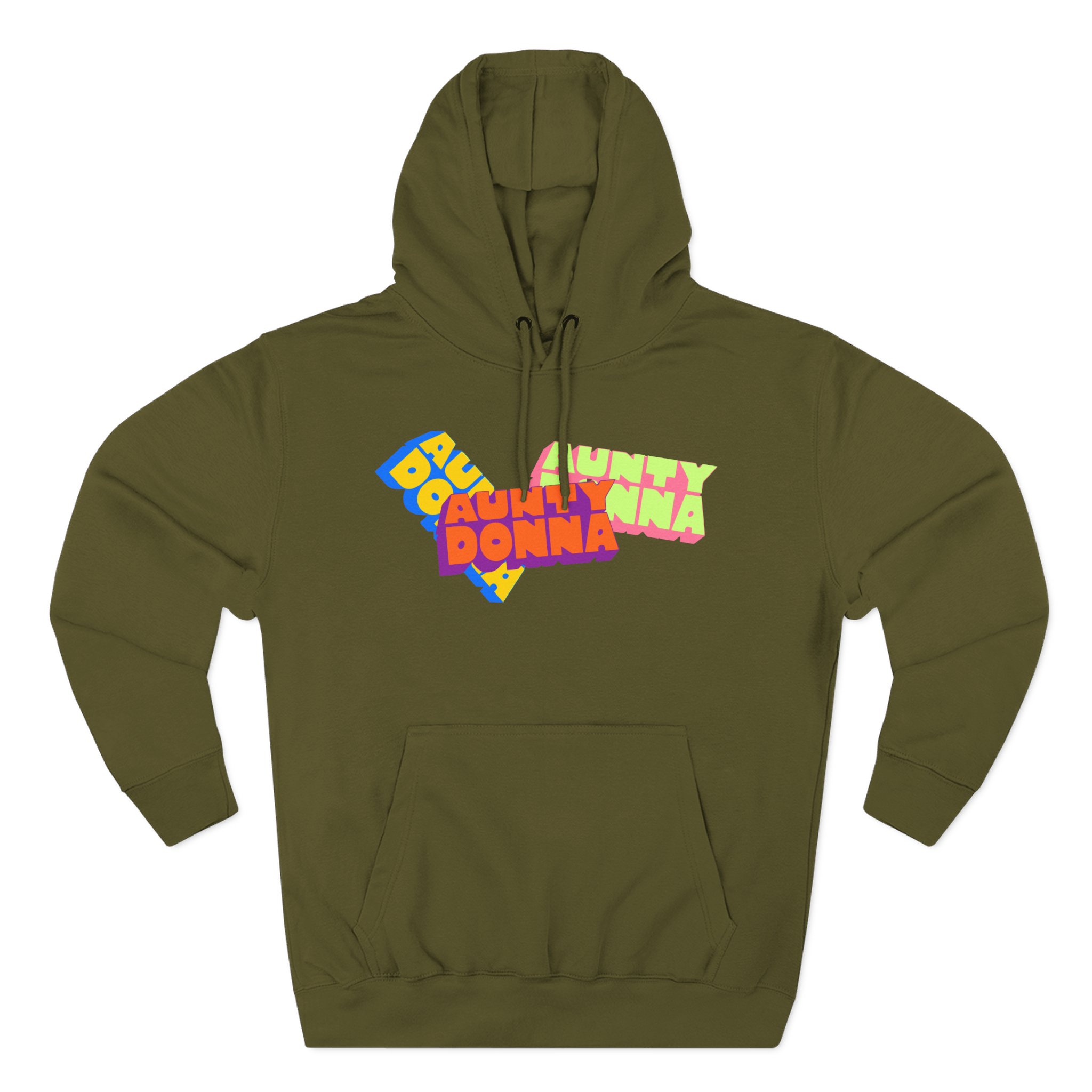 Aunty Donna Three Logo Three-Panel Fleece Hoodie