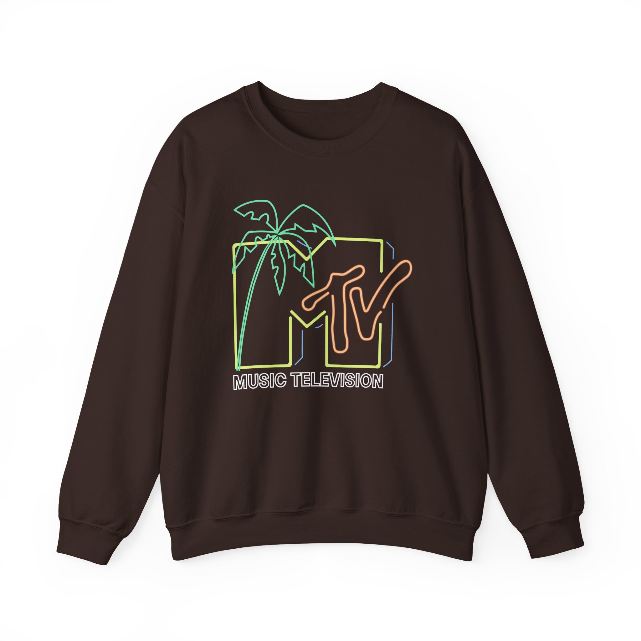David Dobrik Mtv Neon Light Logo Unisex Heavy Blendâ„¢ Crewneck Sweatshirt