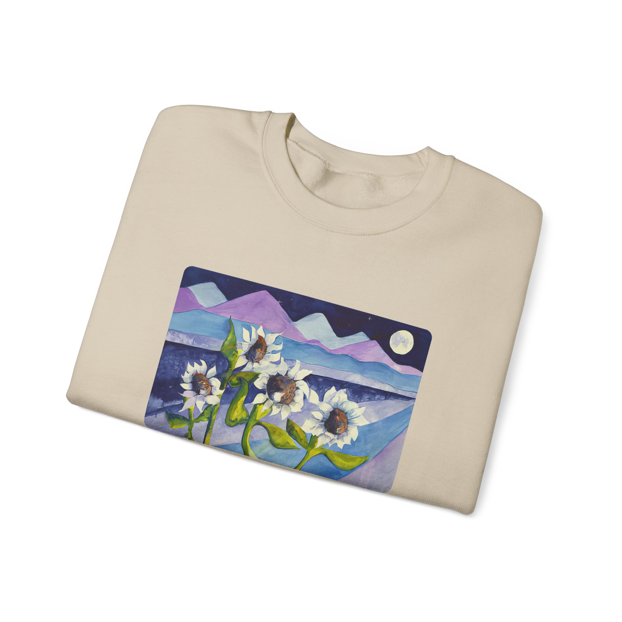 Adrianne Lenker Mema Moonflowers Unisex Heavy Blend Crewneck Sweatshirt