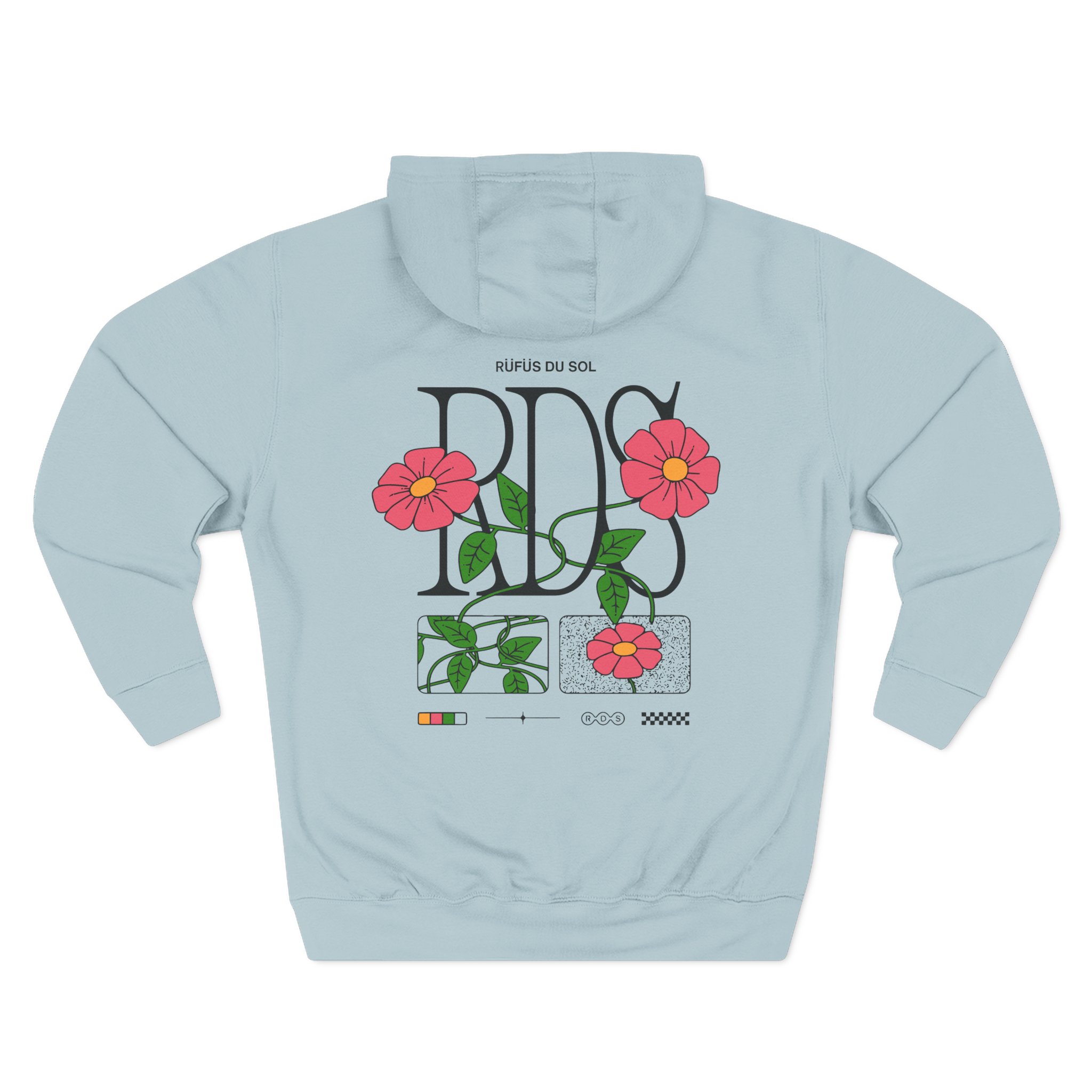 Rufus Du Sol Flower Ecru Three-Panel Fleece Hoodie